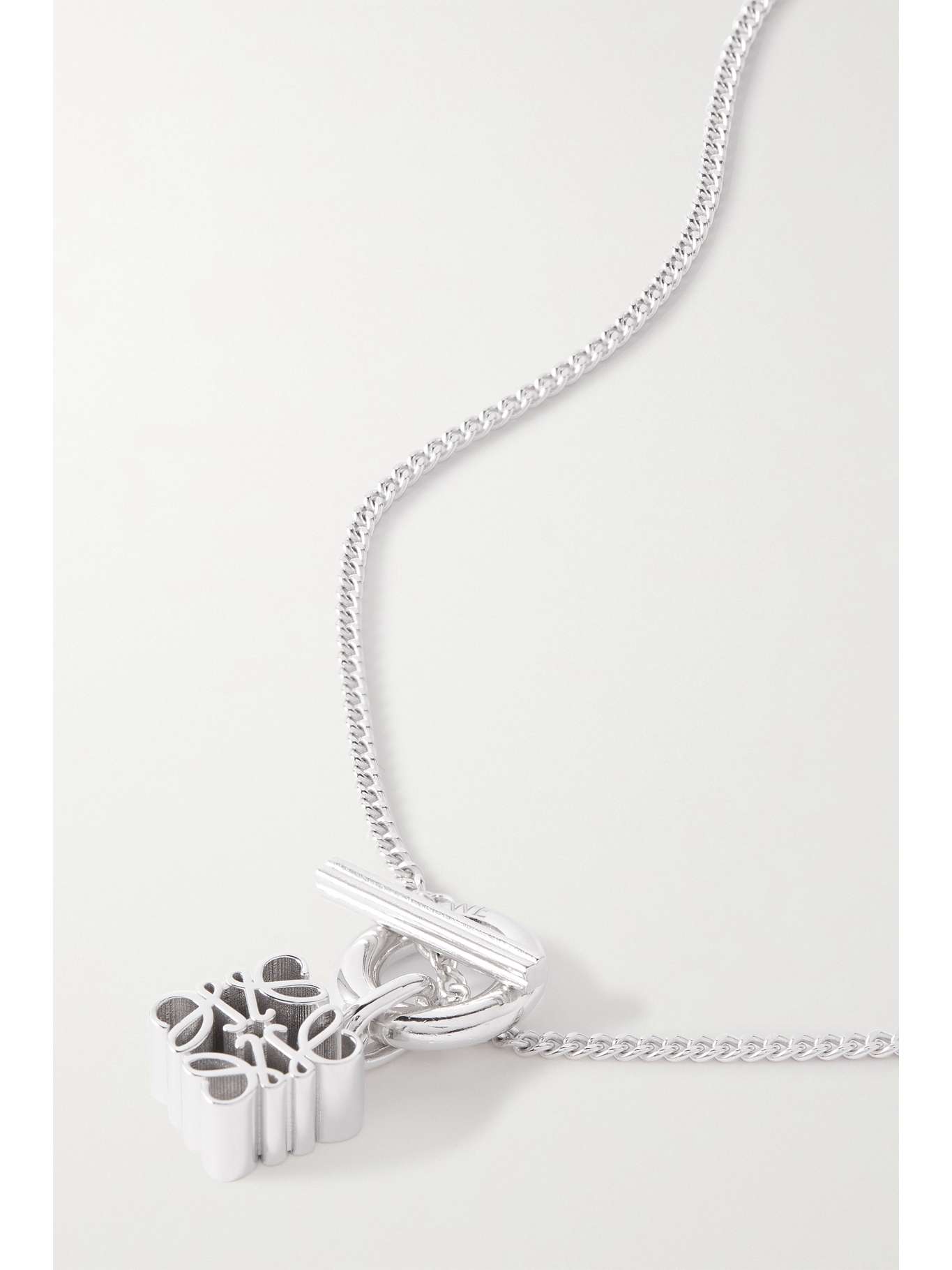 Silver Anagram silver necklace LOEWE NETAPORTER