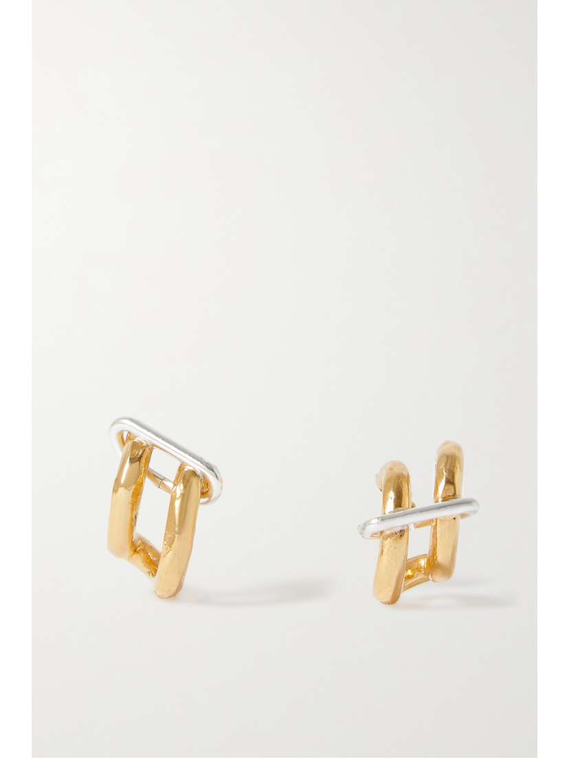 Alighieri The Sun Salutations Recycled Silver And Gold-plated Earrings
