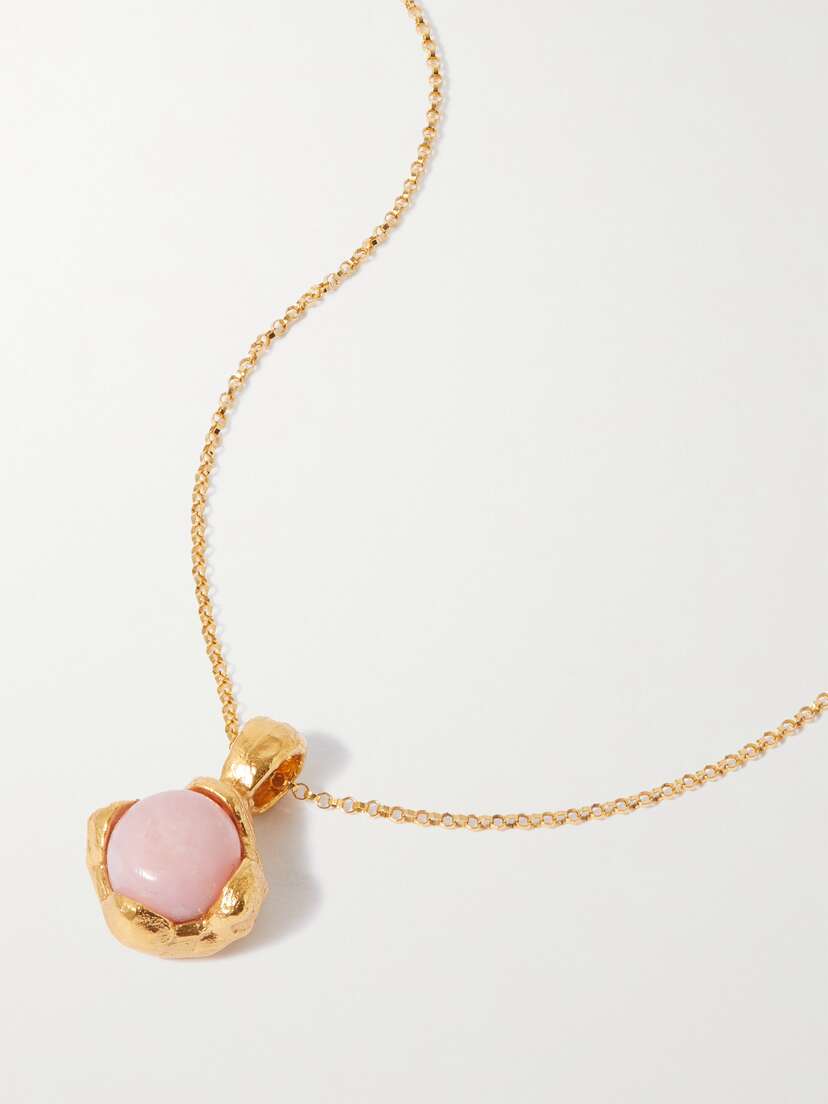 Alighieri + Net Sustain The Tramonto Gold-plated Opal Necklace