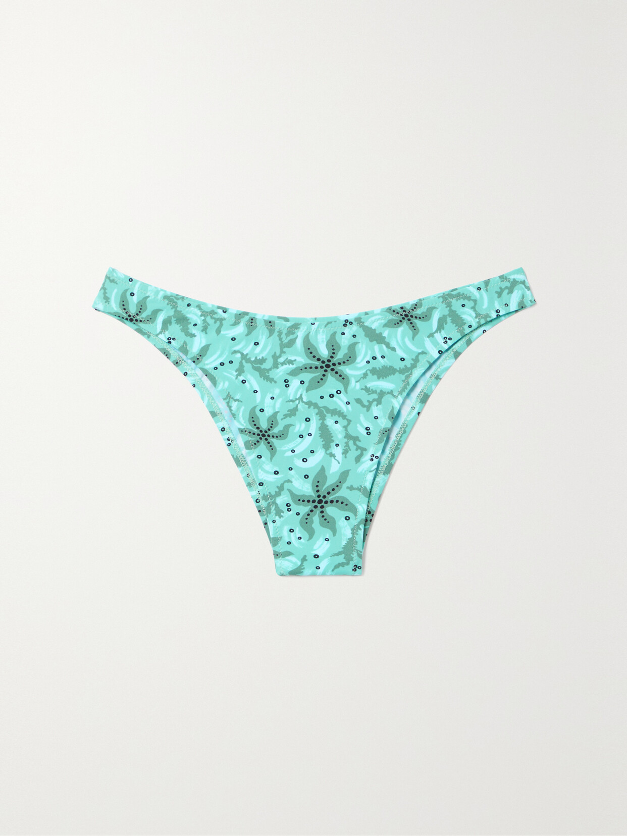 FISCH Flamands Printed Stretch-econyl Bikini Briefs - Blue