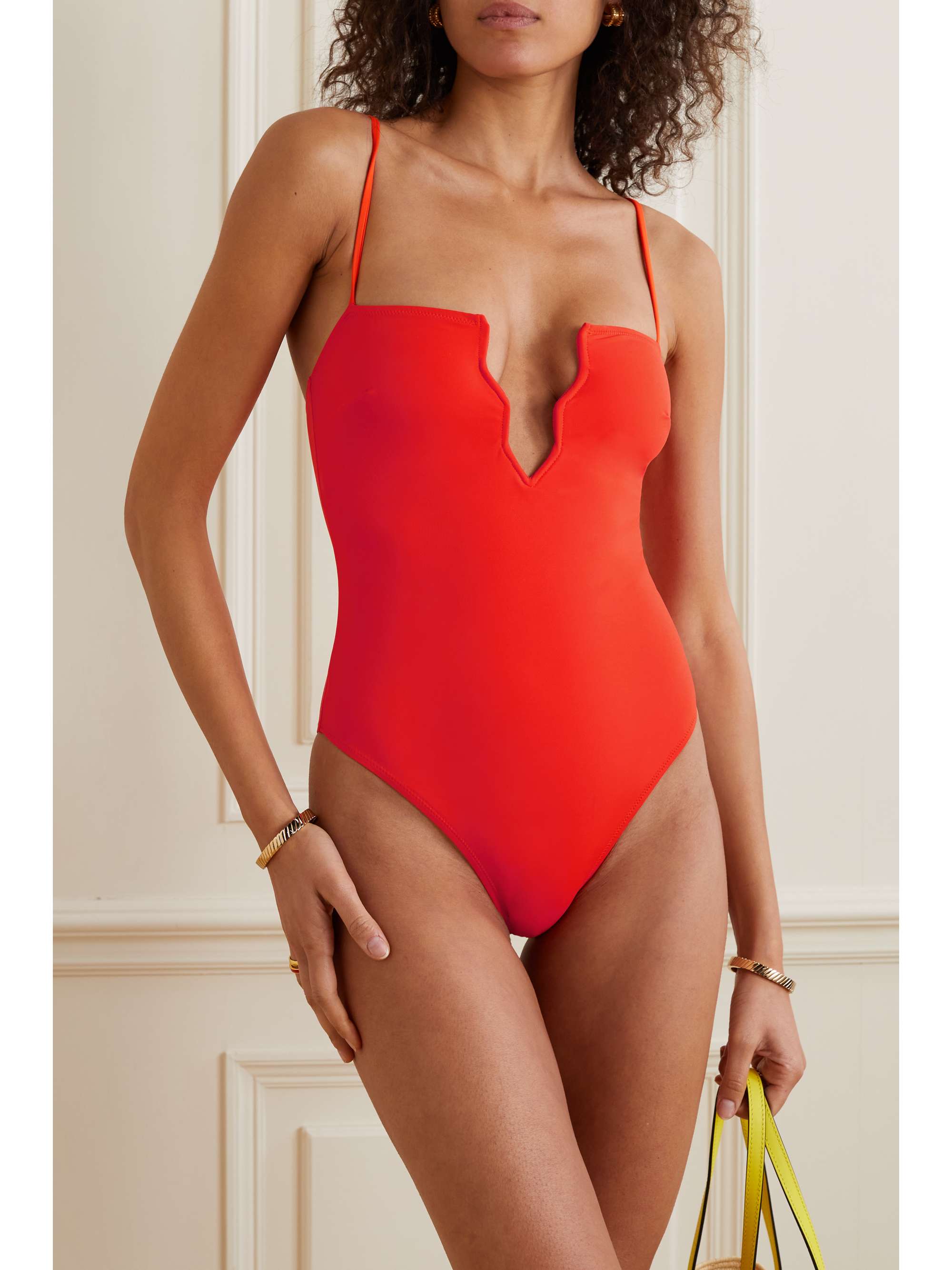 FISCH + NET SUSTAIN Regatta stretch-ECONYL swimsuit