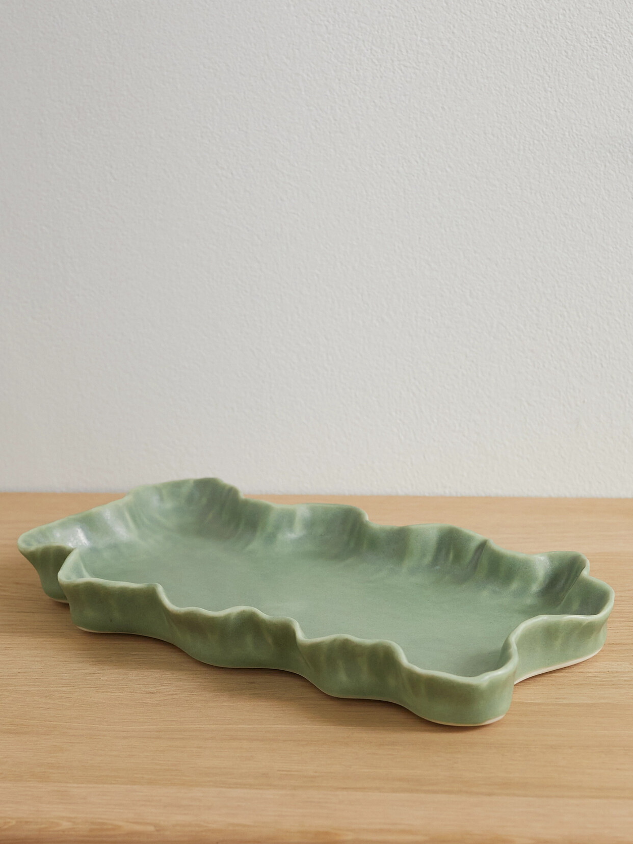 Marloe Marloe - + Net Sustain Glazed Ceramic Tray - Blue