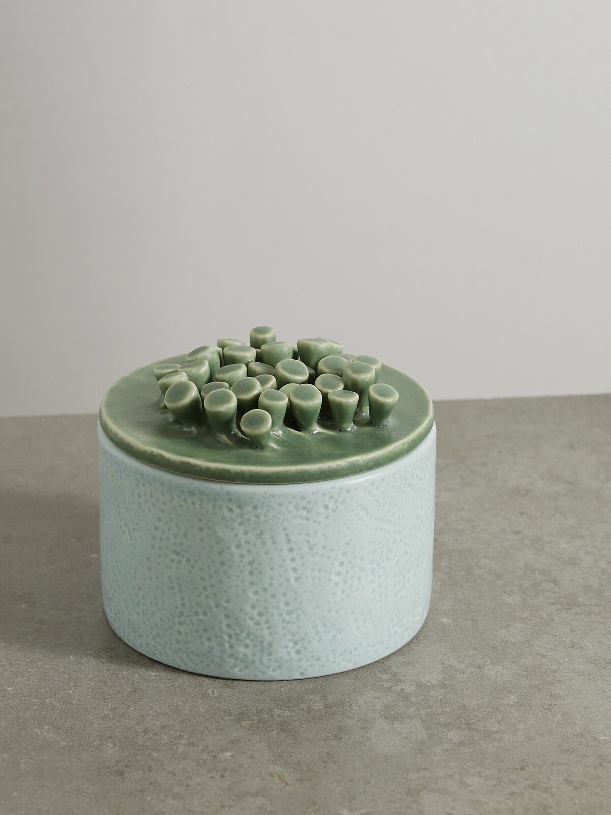 Marloe Marloe - + Net Sustain Coral Glazed Ceramic Vanity Box - Blue