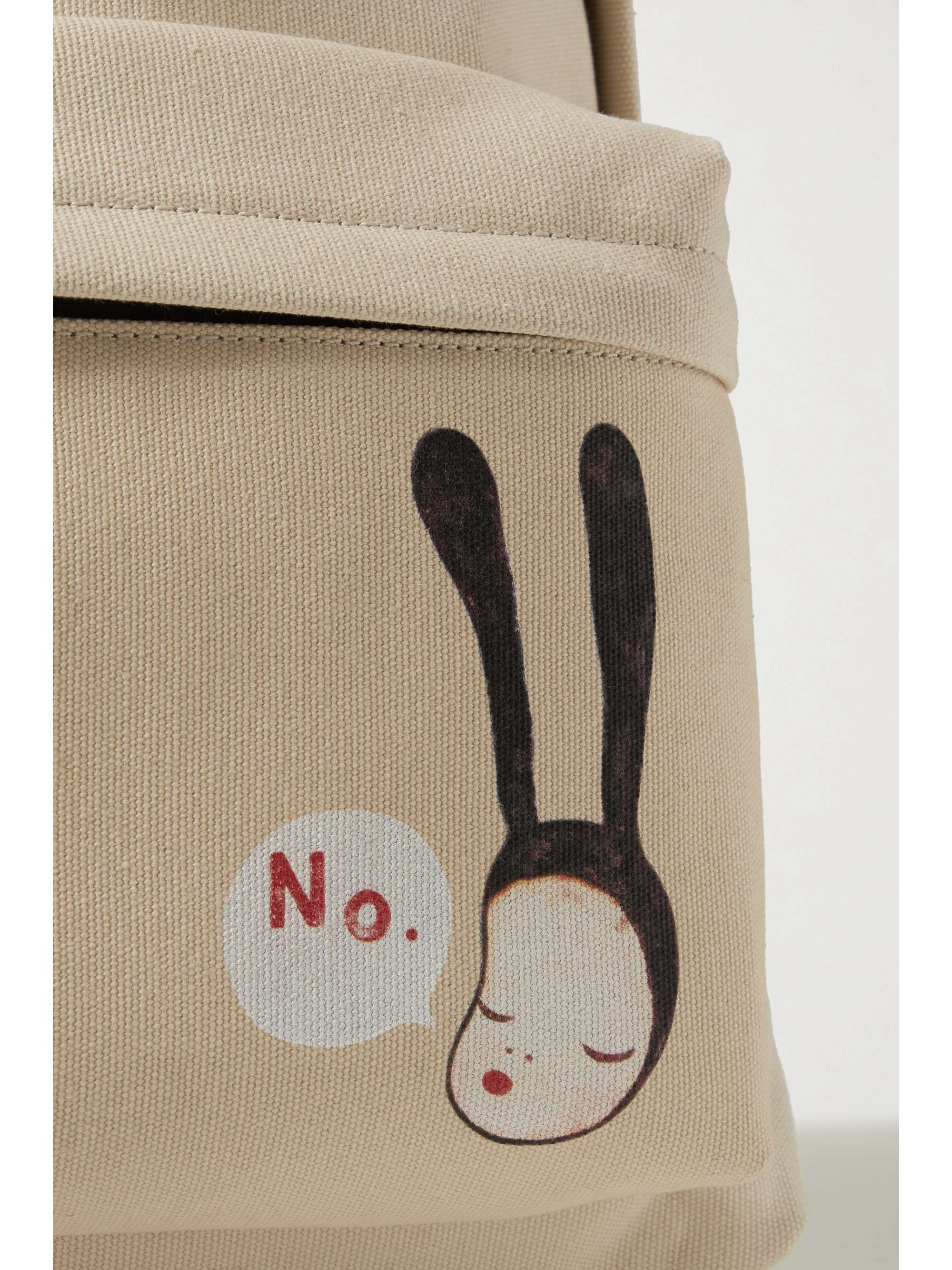 STELLA MCCARTNEY + Yoshitomo Nara leather-trimmed printed canvas backpack