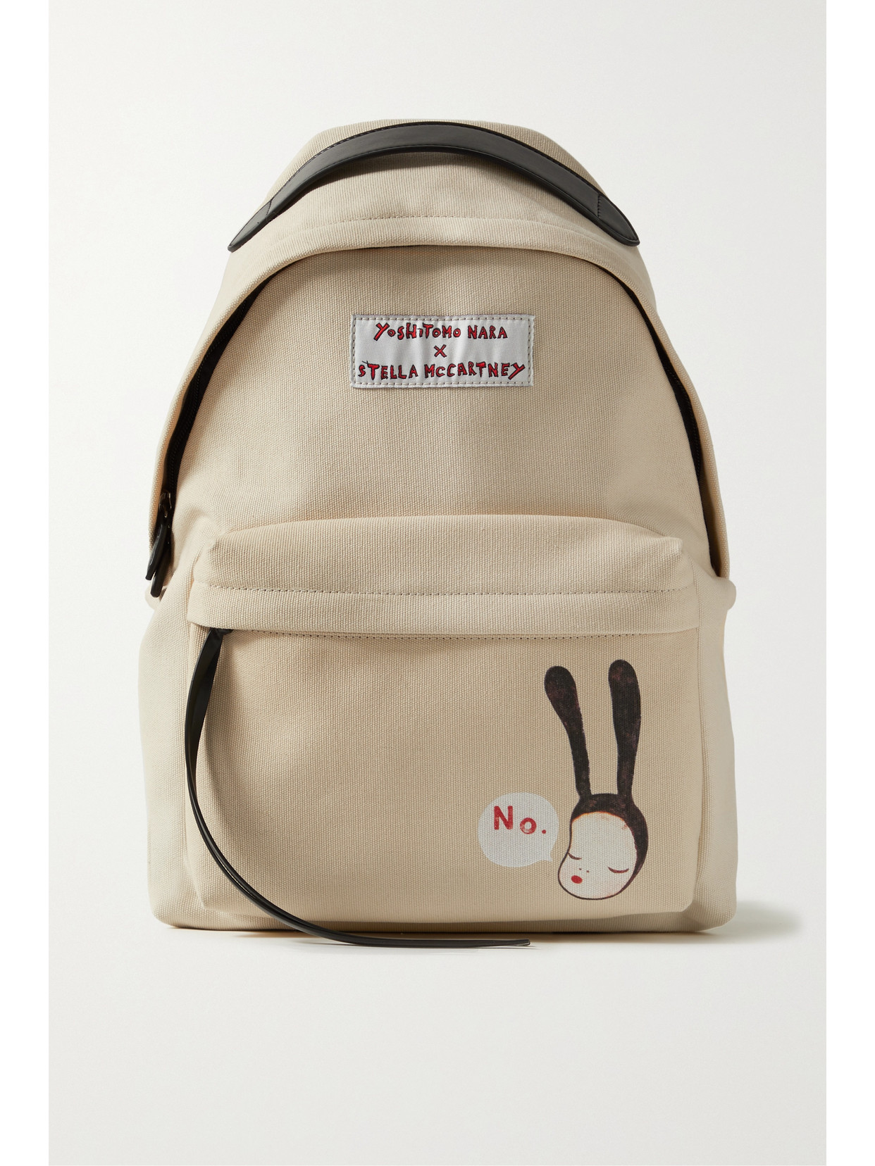 Stella McCartney - + Yoshitomo Nara Leather-trimmed Printed Canvas Backpack - Neutrals