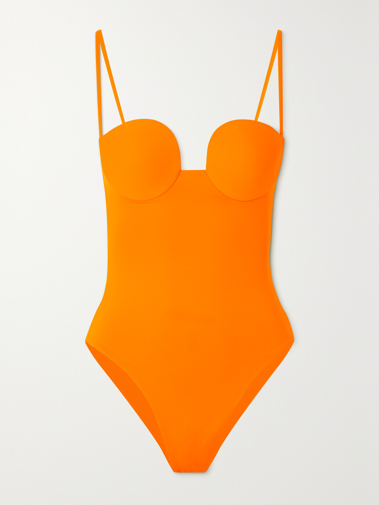 Magda Butrym - Retro Bustier Underwired Swimsuit - Orange