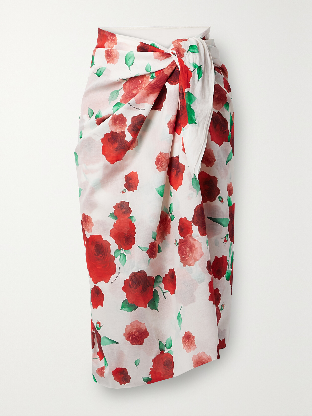 MAGDA BUTRYM FLORAL-PRINT COTTON-VOILE PAREO