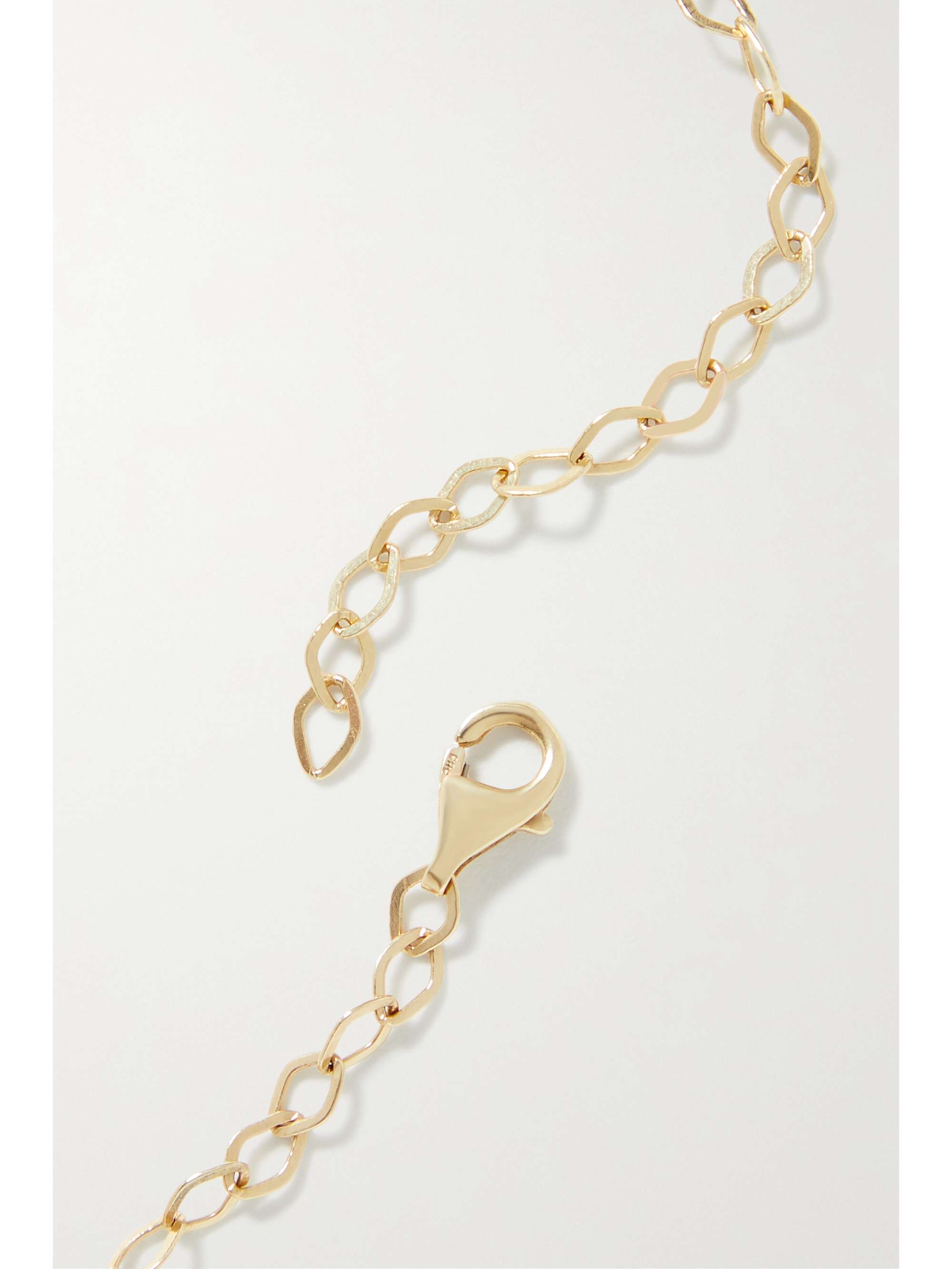 STONE AND STRAND Green Goddess 14-karat gold, emerald and sapphire tennis bracelet