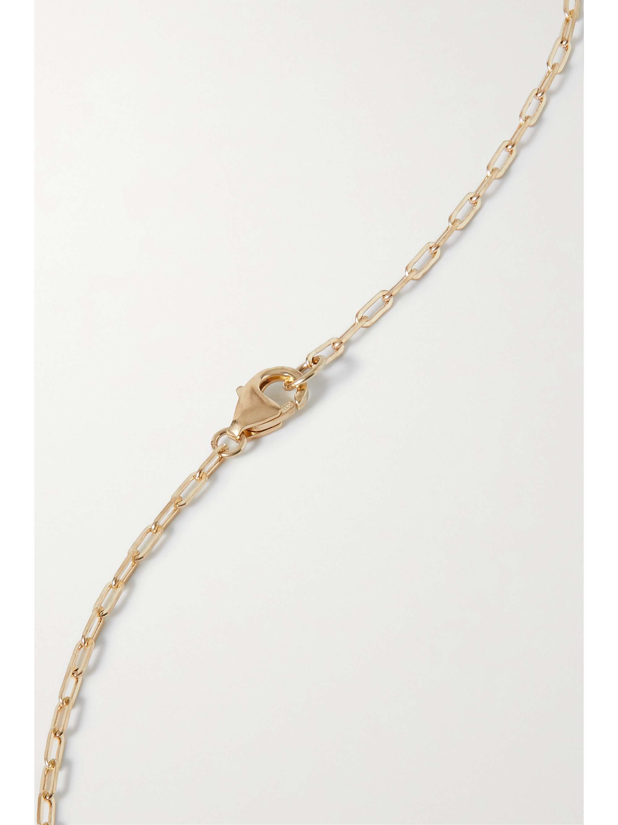 STONE AND STRAND Drop Shot 10karat gold diamond necklace NETAPORTER