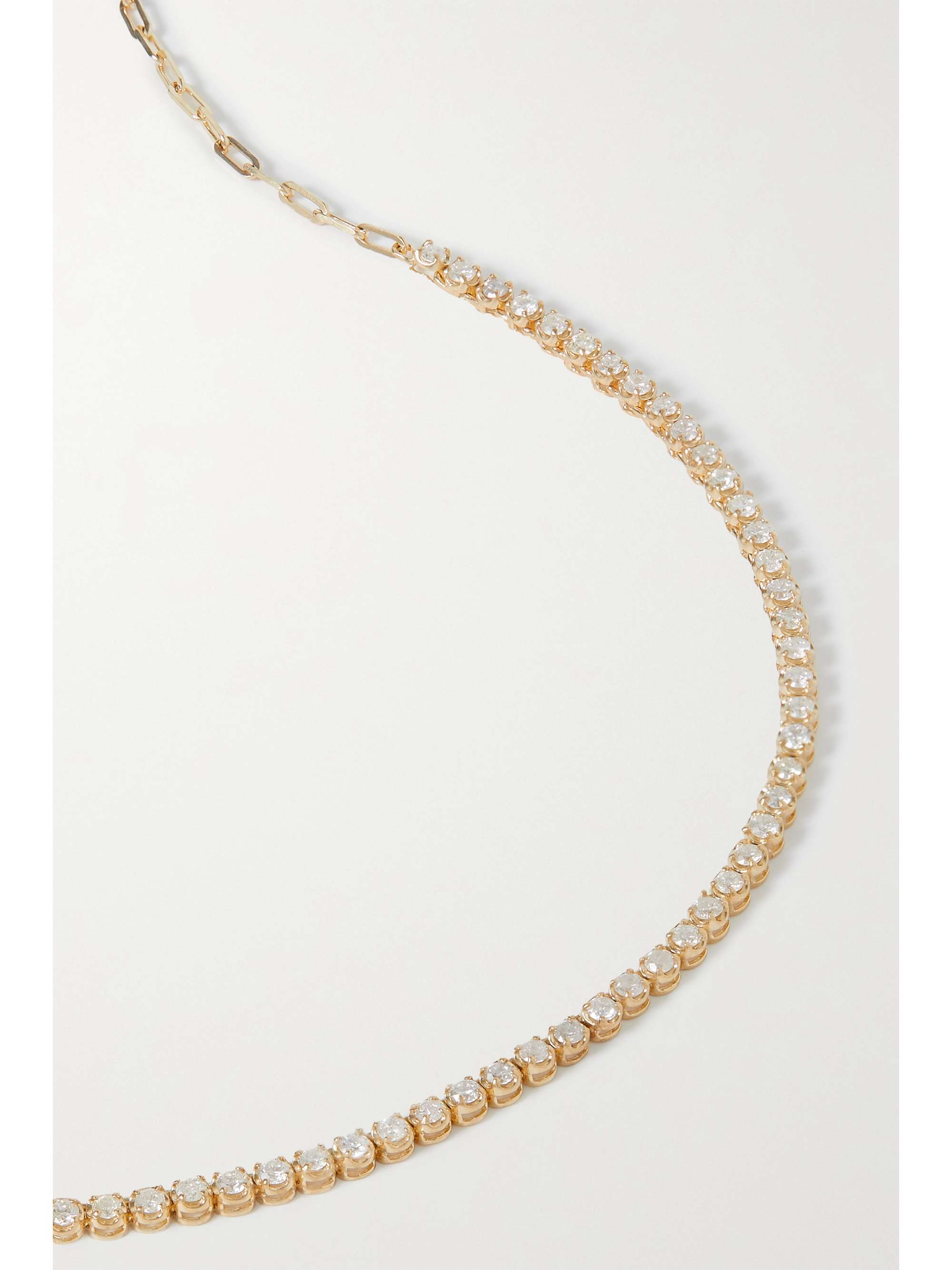 STONE AND STRAND Drop Shot 10karat gold diamond necklace NETAPORTER
