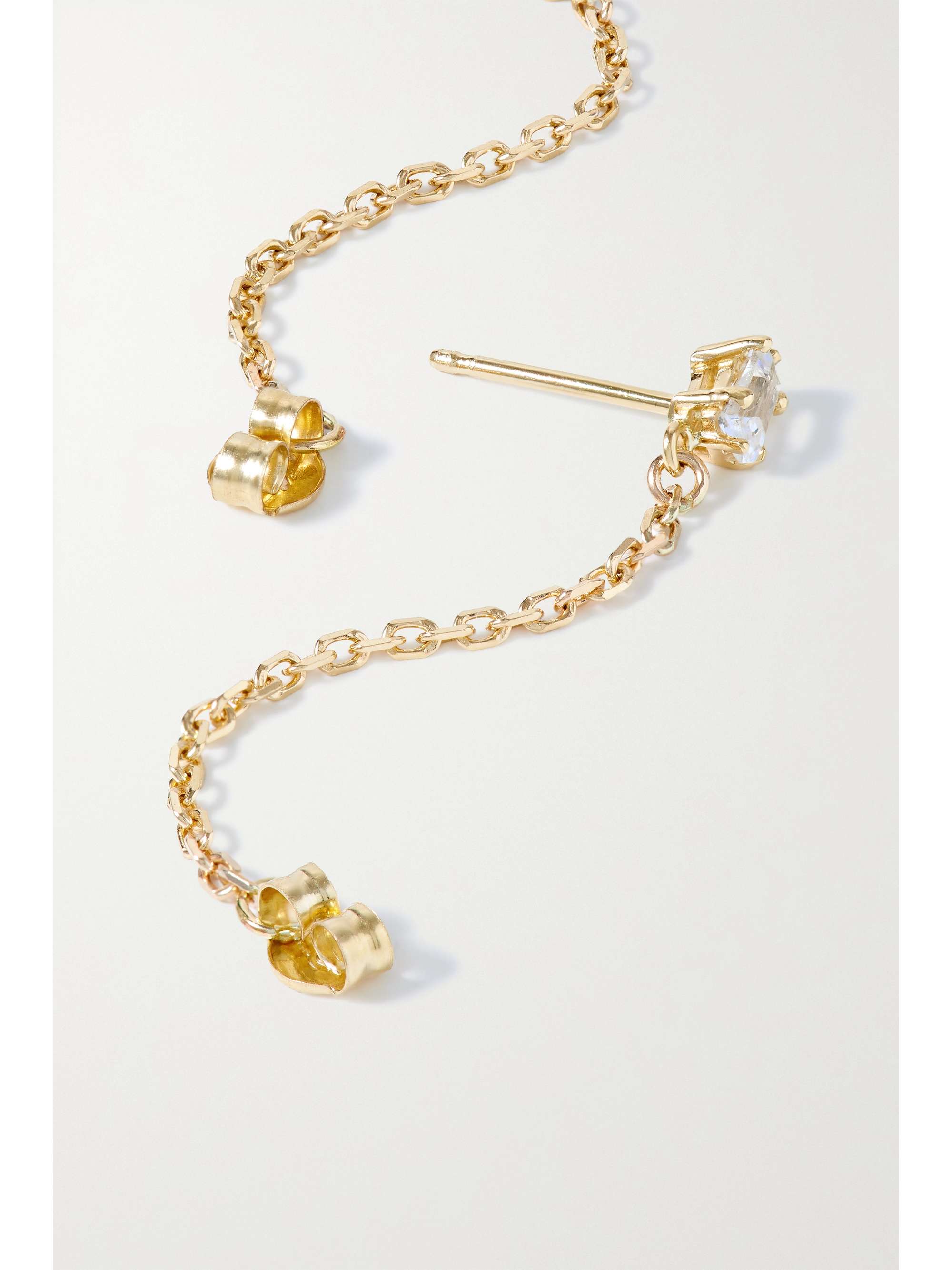 STONE AND STRAND 10-karat gold topaz earrings