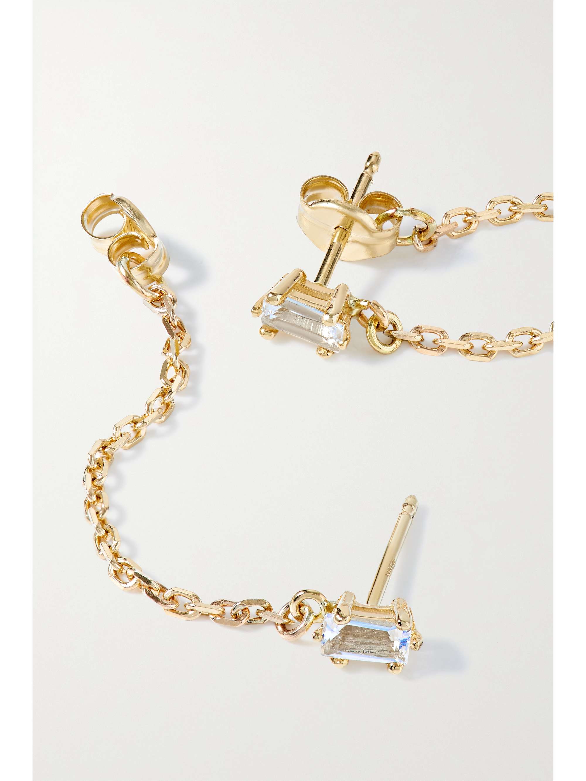 STONE AND STRAND 10-karat gold topaz earrings
