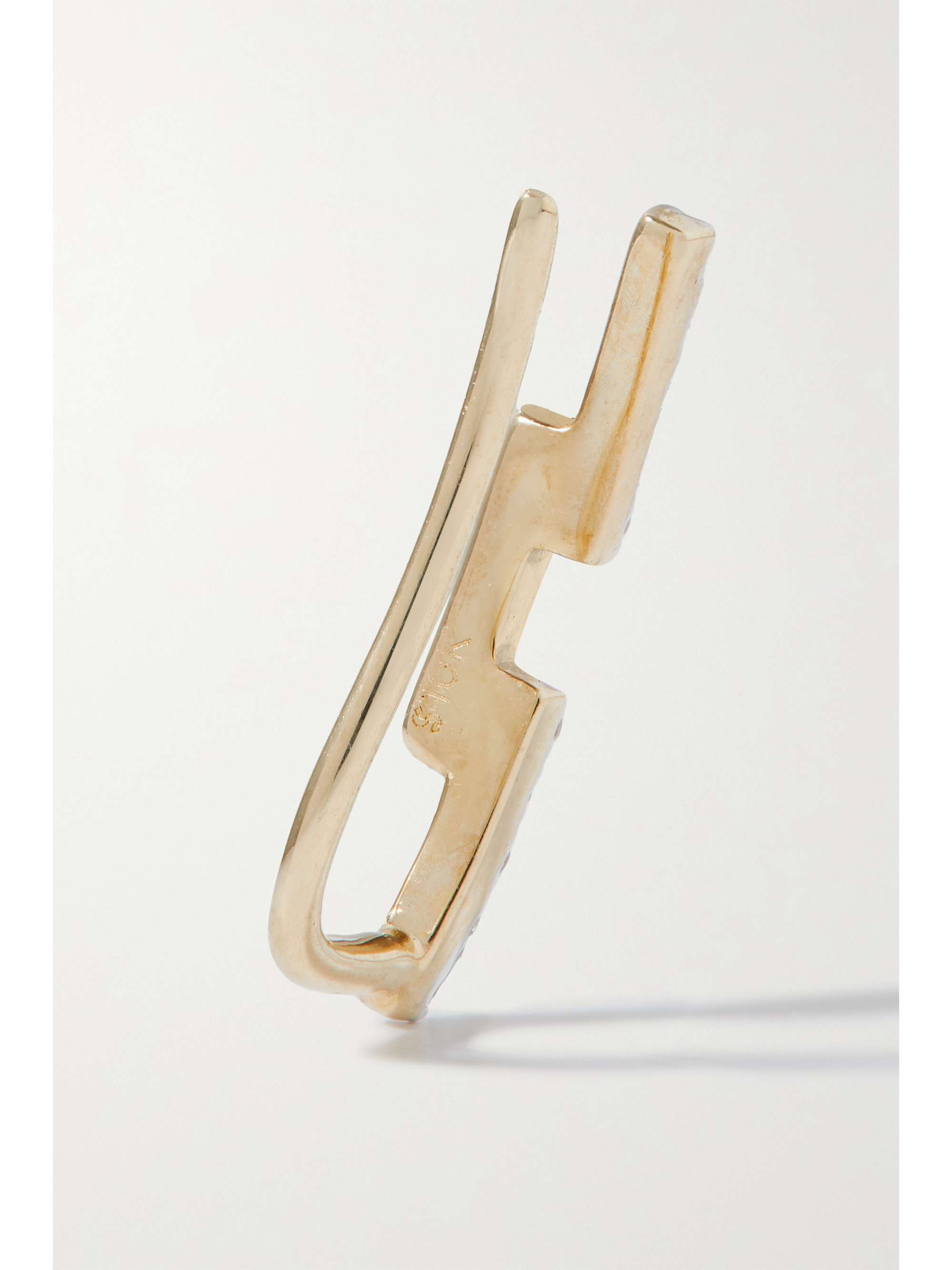 STONE AND STRAND Layer By Layer 10-karat gold diamond ear cuff