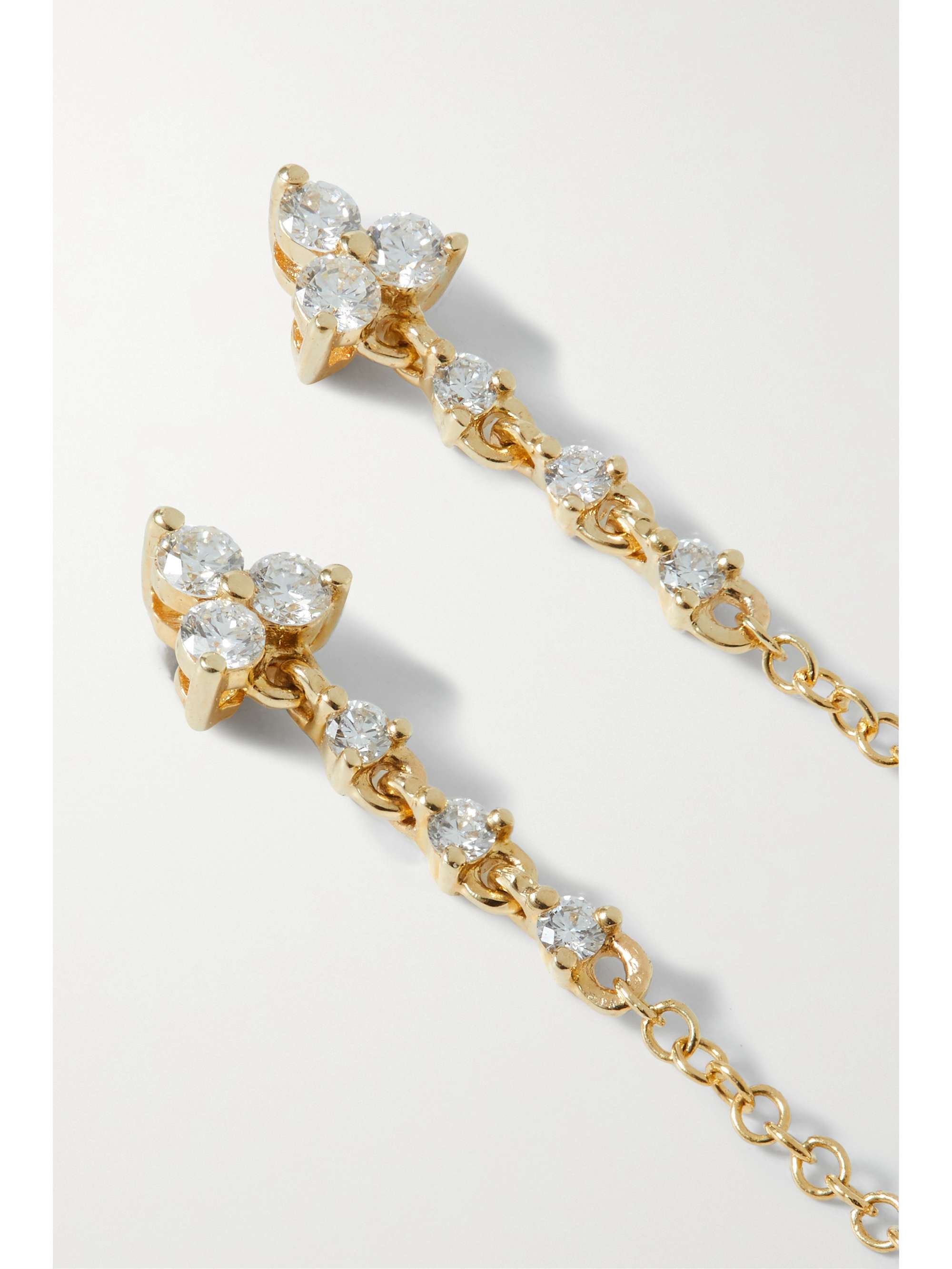 STONE AND STRAND 14karat gold diamond earrings NETAPORTER
