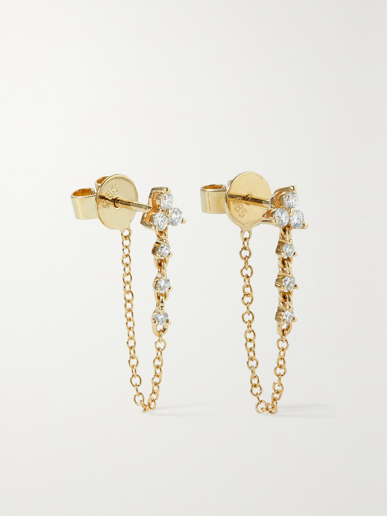 Stone And Strand 14-karat Gold Diamond Earrings