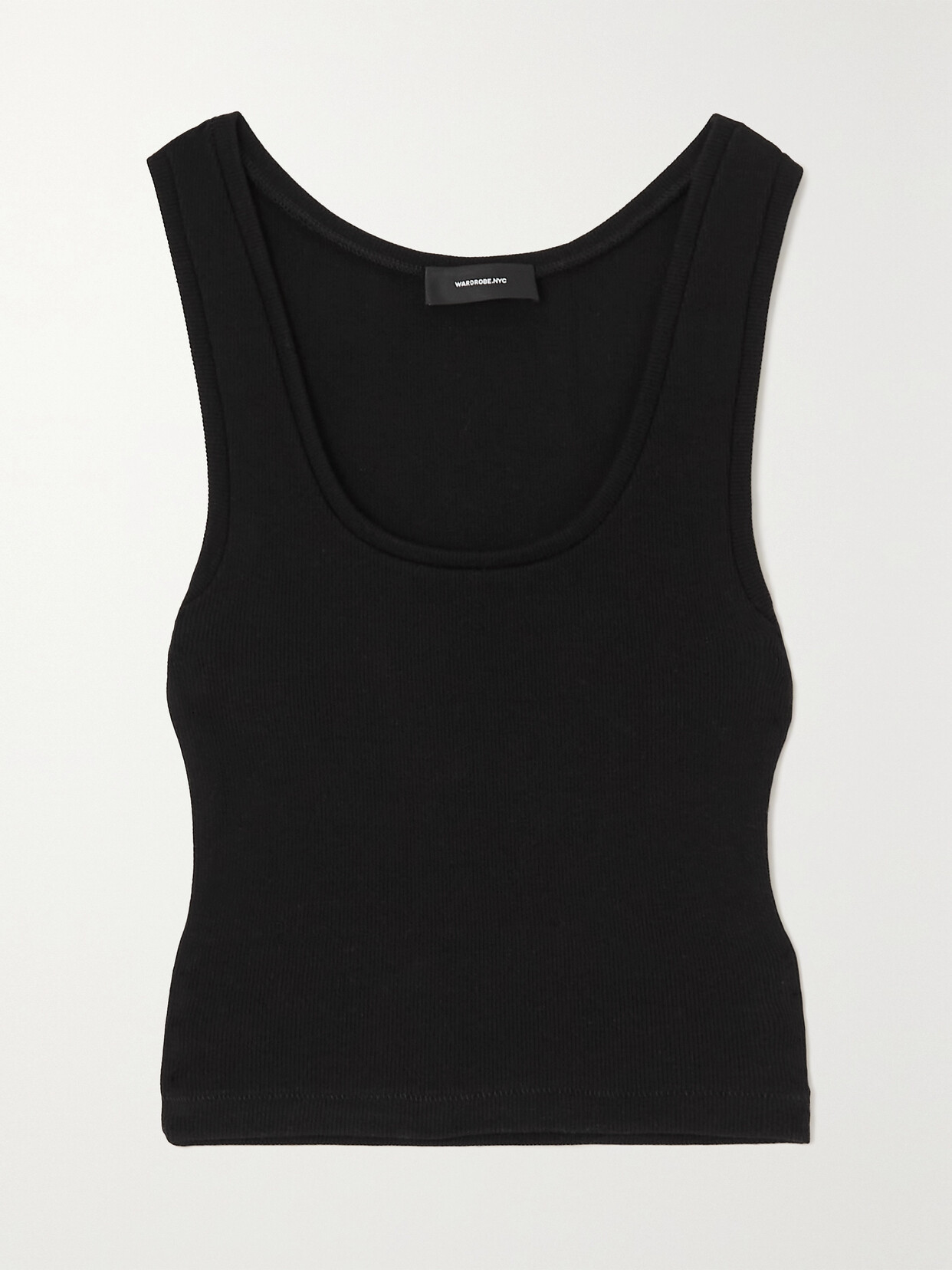 WARDROBE. NYC - Ribbed Stretch-cotton Jersey Tank - Black