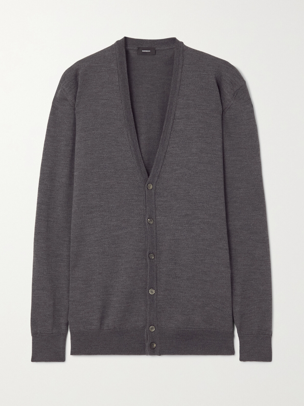 WARDROBE. NYC - Merino Wool Cardigan - Gray