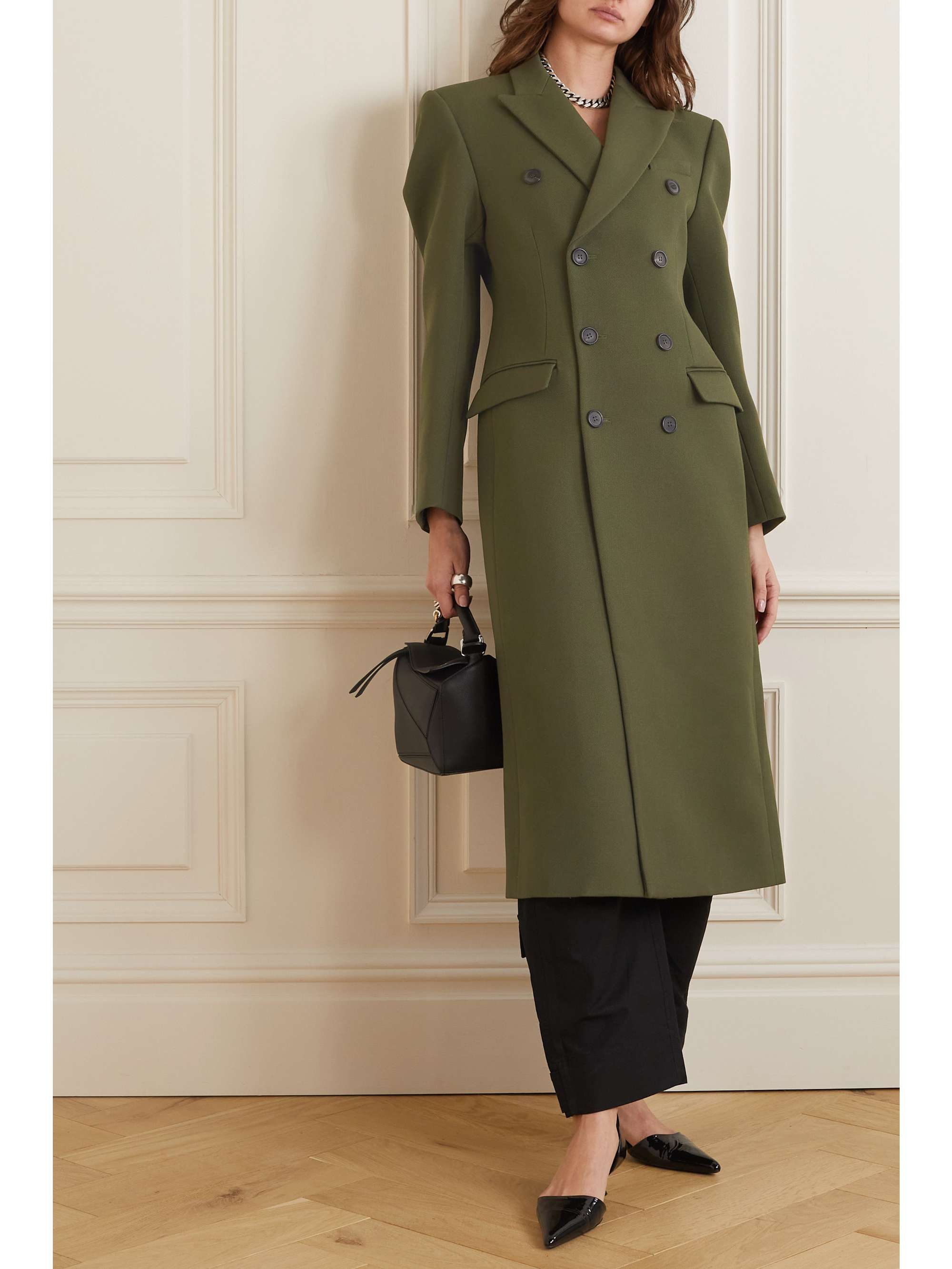 WARDROBE.NYC Doublebreasted merino wooltwill coat NETAPORTER