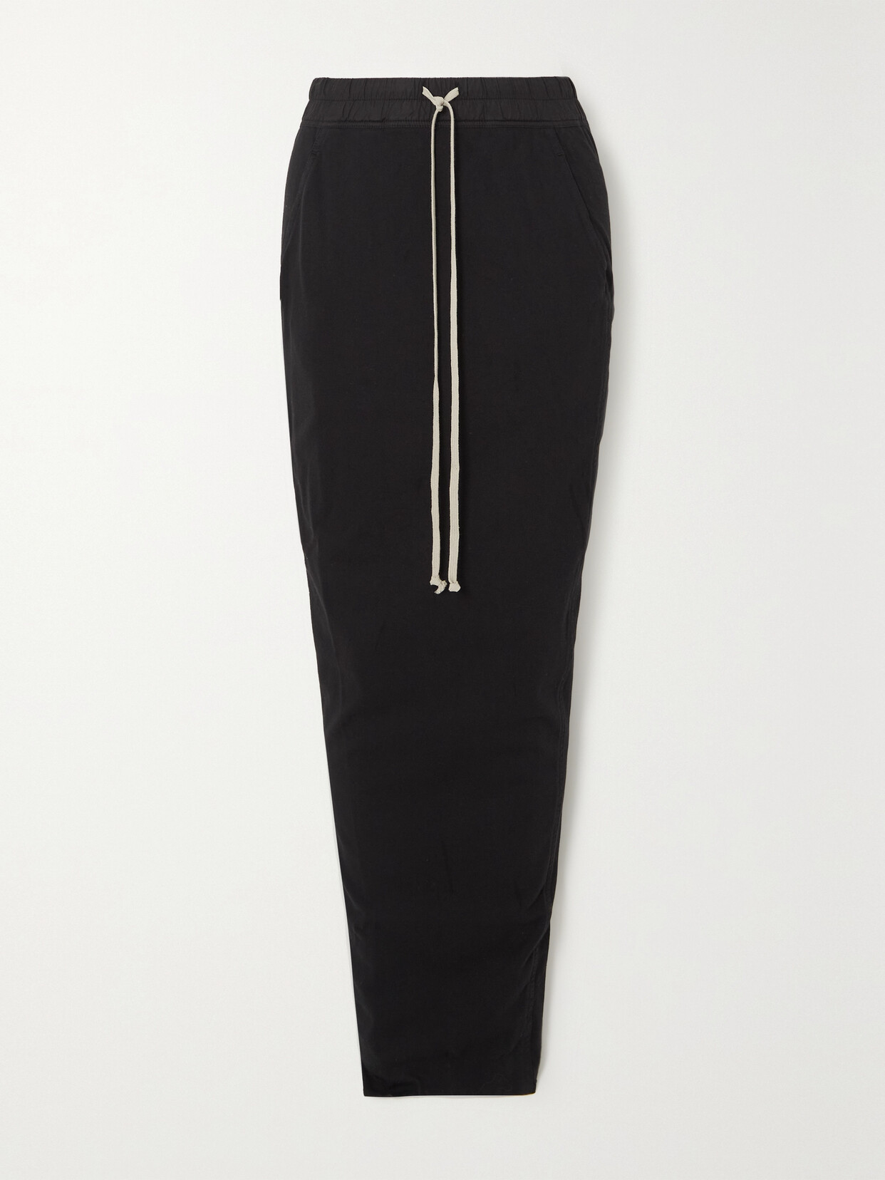 Rick Owens - Gonna Shell-trimmed Cotton-jersey Maxi Skirt - Black