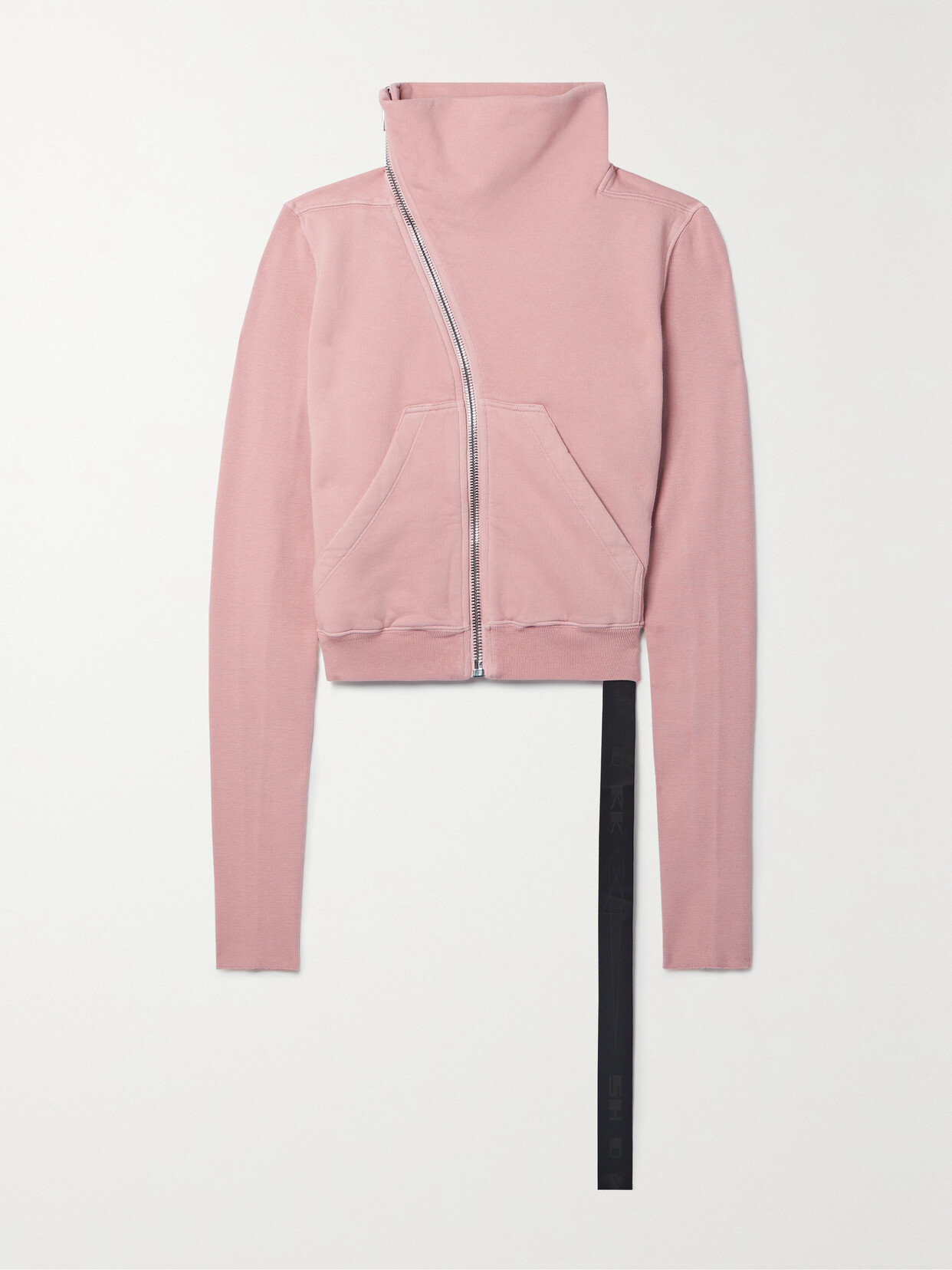 Rick Owens - Draped Cotton-jersey Turtleneck Sweatshirt - Pink