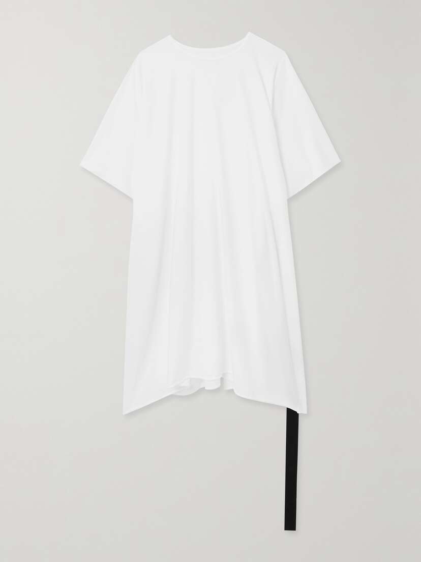 Rick Owens Minerva Oversized Belted Cotton-jersey Tunic - xx large