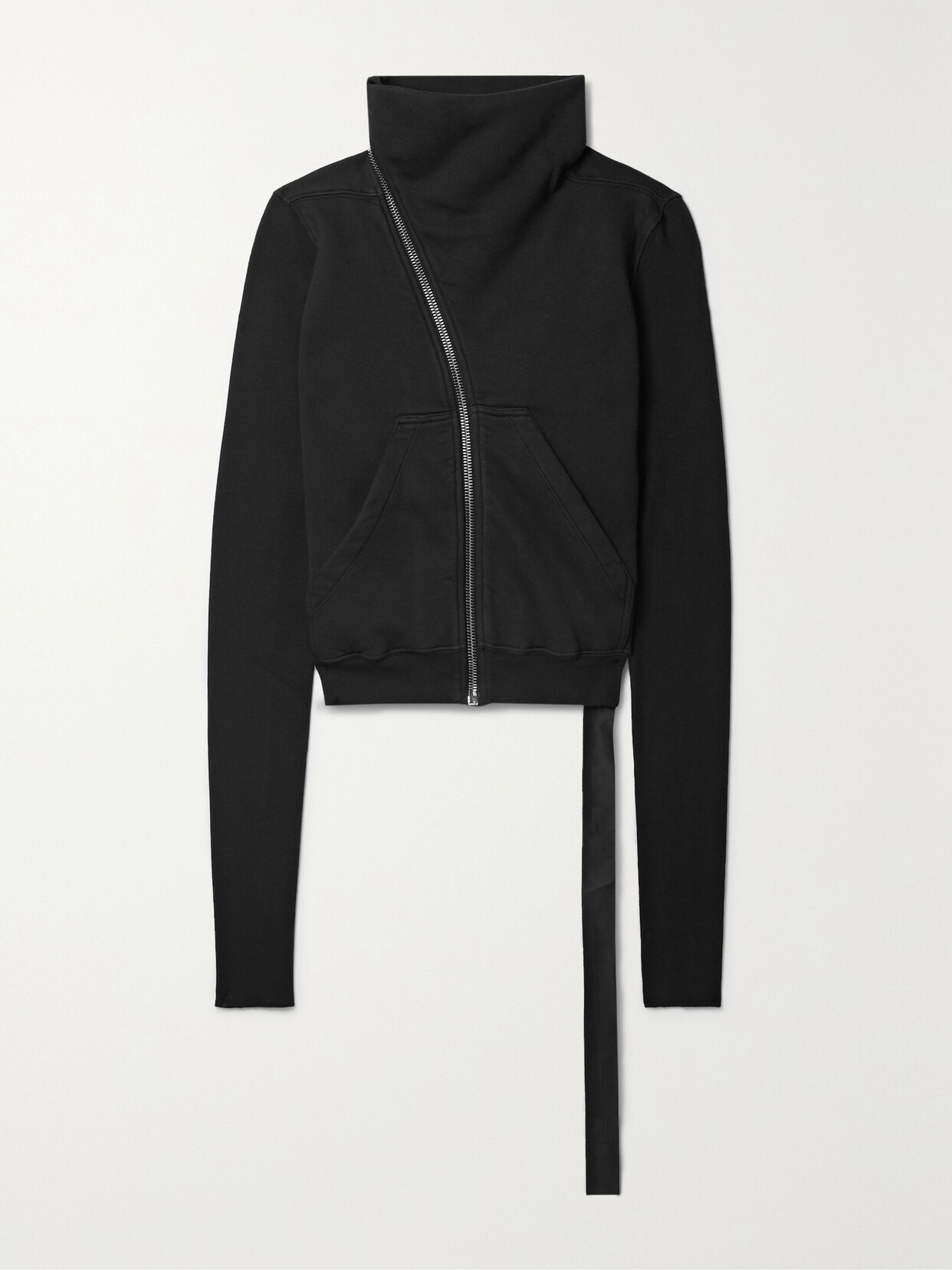 Rick Owens - Draped Cotton-jersey Turtleneck Sweatshirt - Black