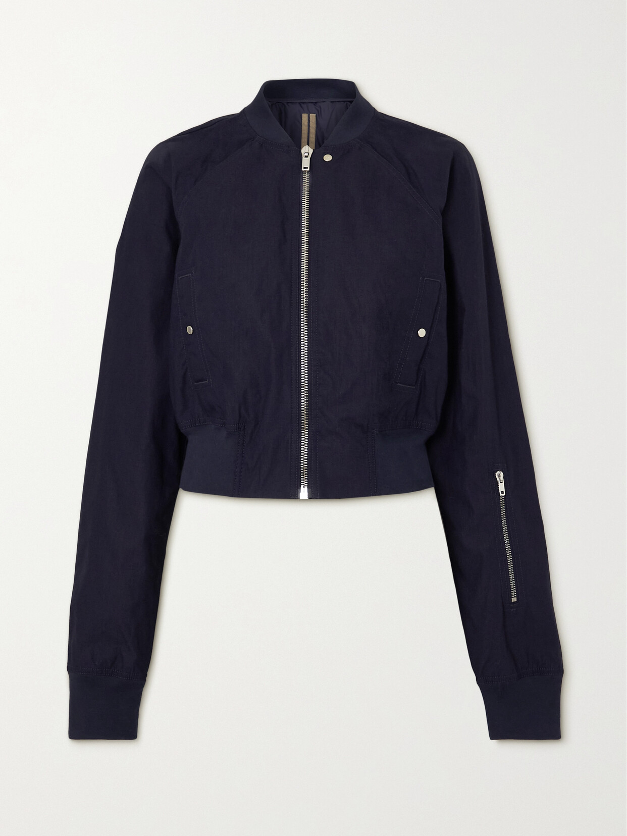 Rick Owens Drkshdw Cotton Bomber Jacket In Blue