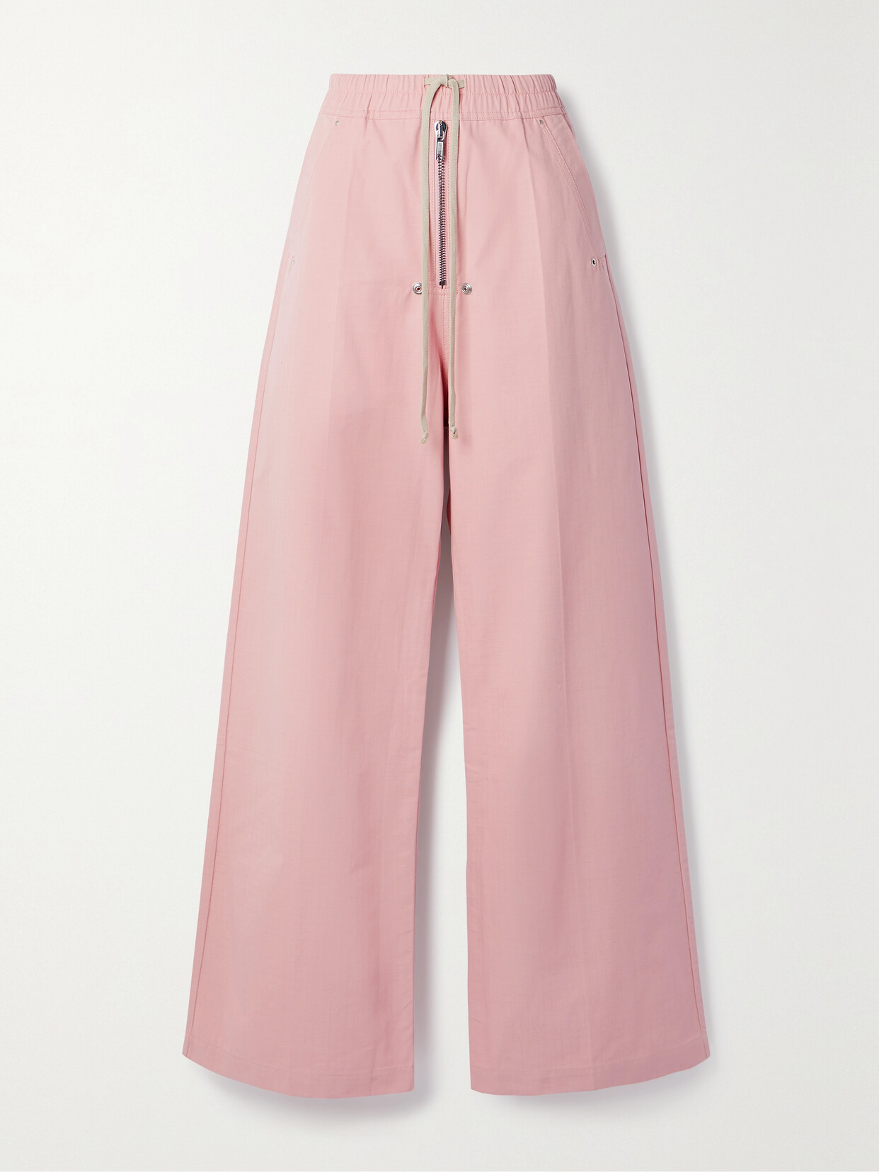 Rick Owens Geth Belas Cotton-ripstop Wide-leg Pants In Pink