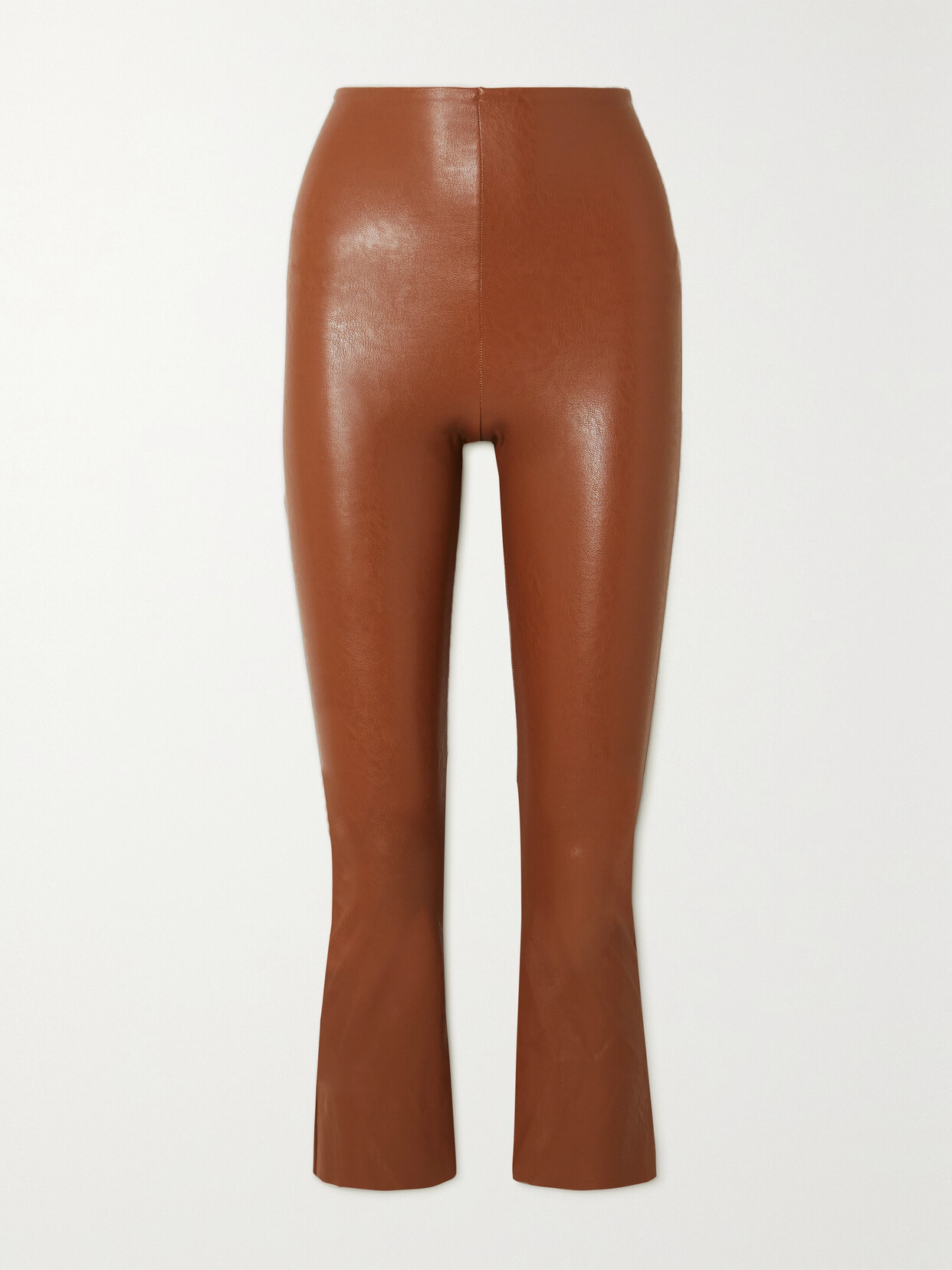 Commando - Cropped Faux Stretch-leather Flared Pants - Brown