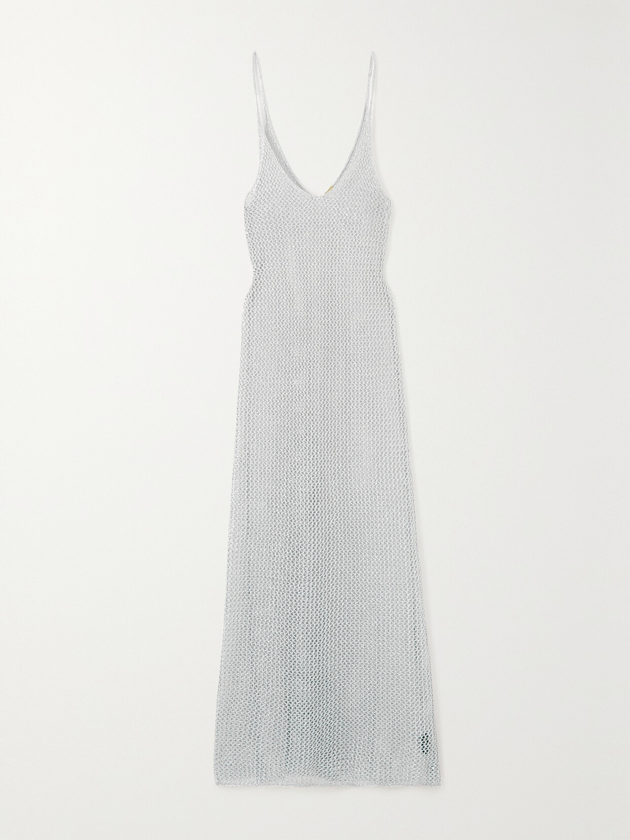 Dodo Bar Or - Corin Metallic Crochet-knit Coverup - Silver