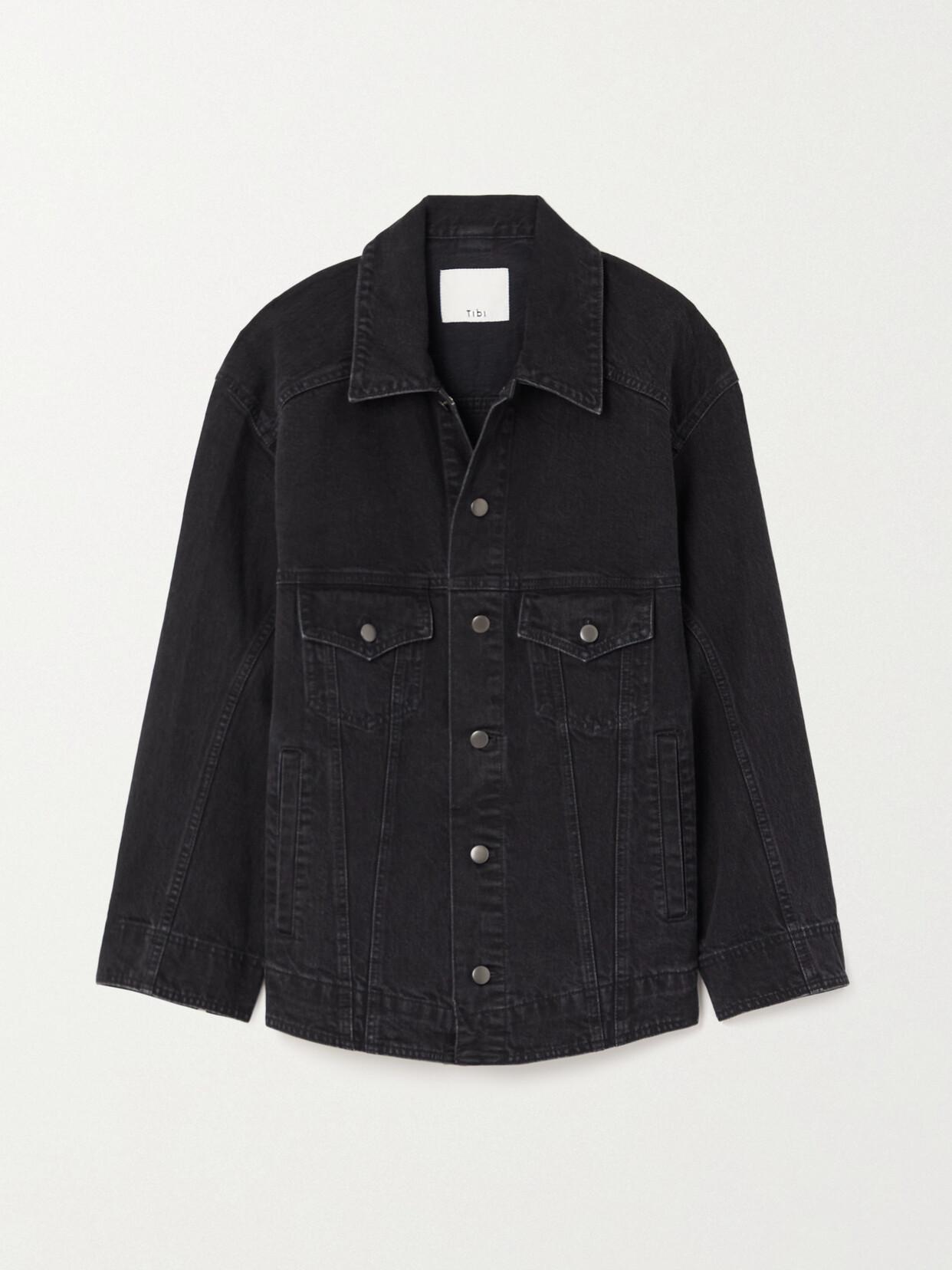 Tibi - Oversized Denim Jacket - Black