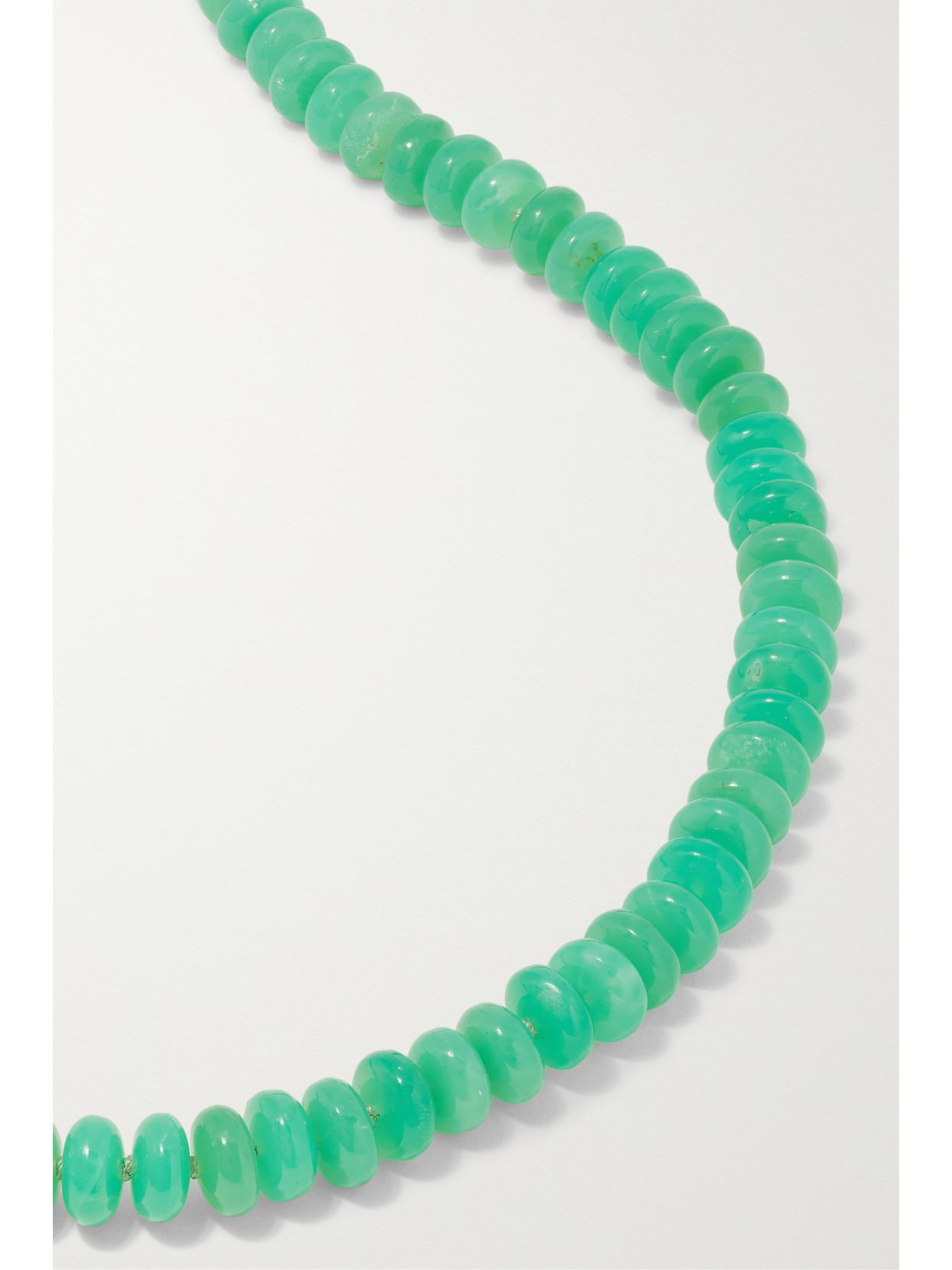 Shop Irene Neuwirth Candy 18-karat Gold Chrysoprase Necklace In Green