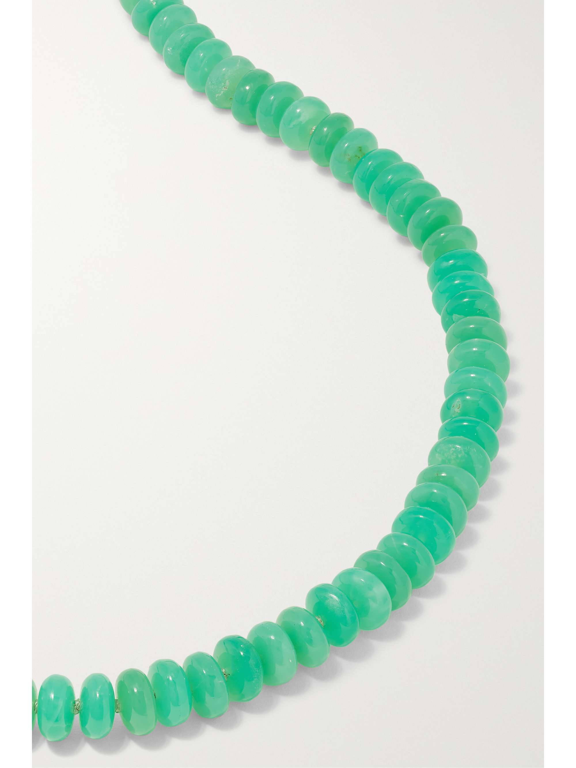 IRENE NEUWIRTH Candy 18-karat gold chrysoprase necklace