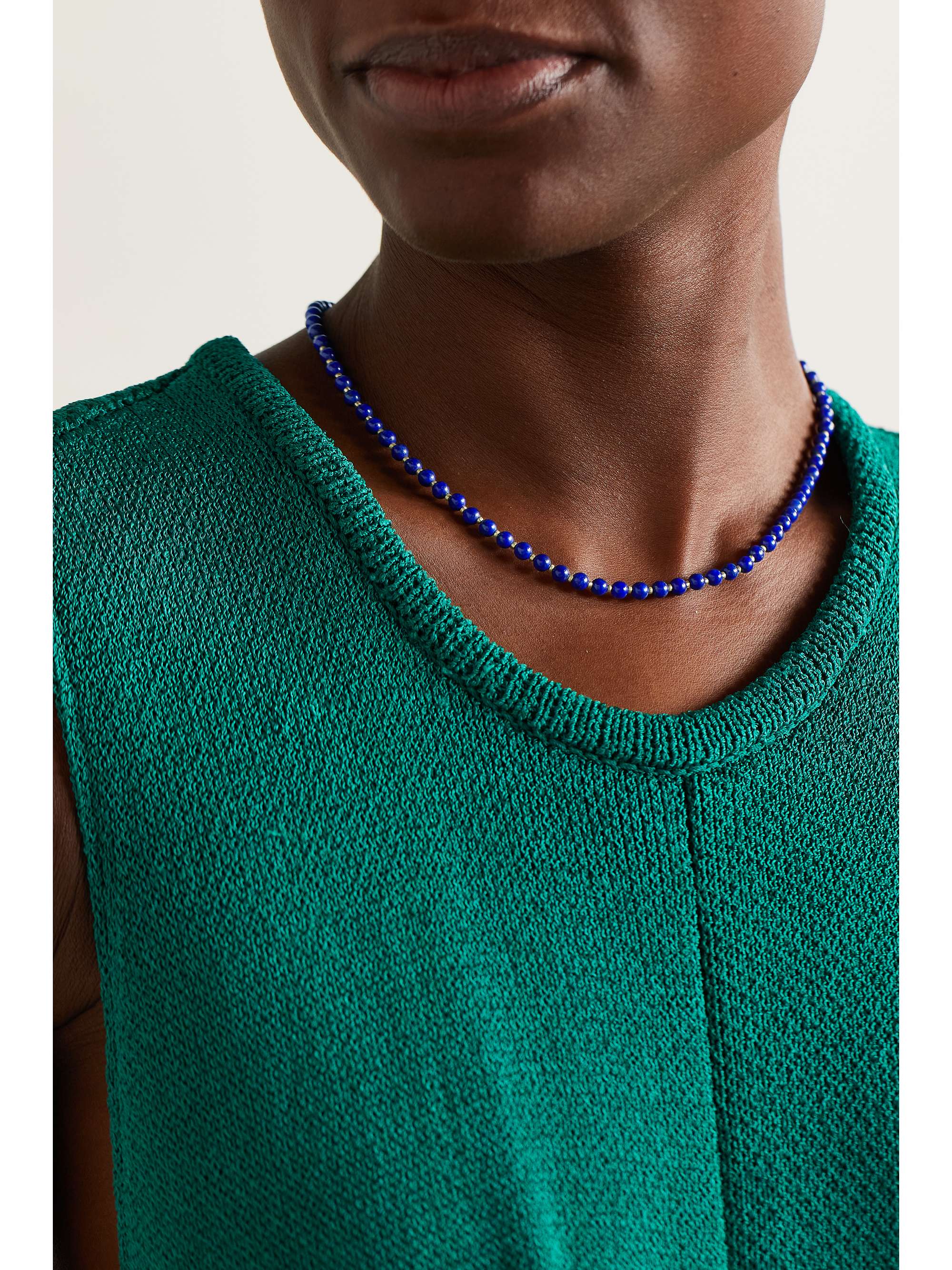 IRENE NEUWIRTH Gumball 18-karat gold lapis lazuli necklace