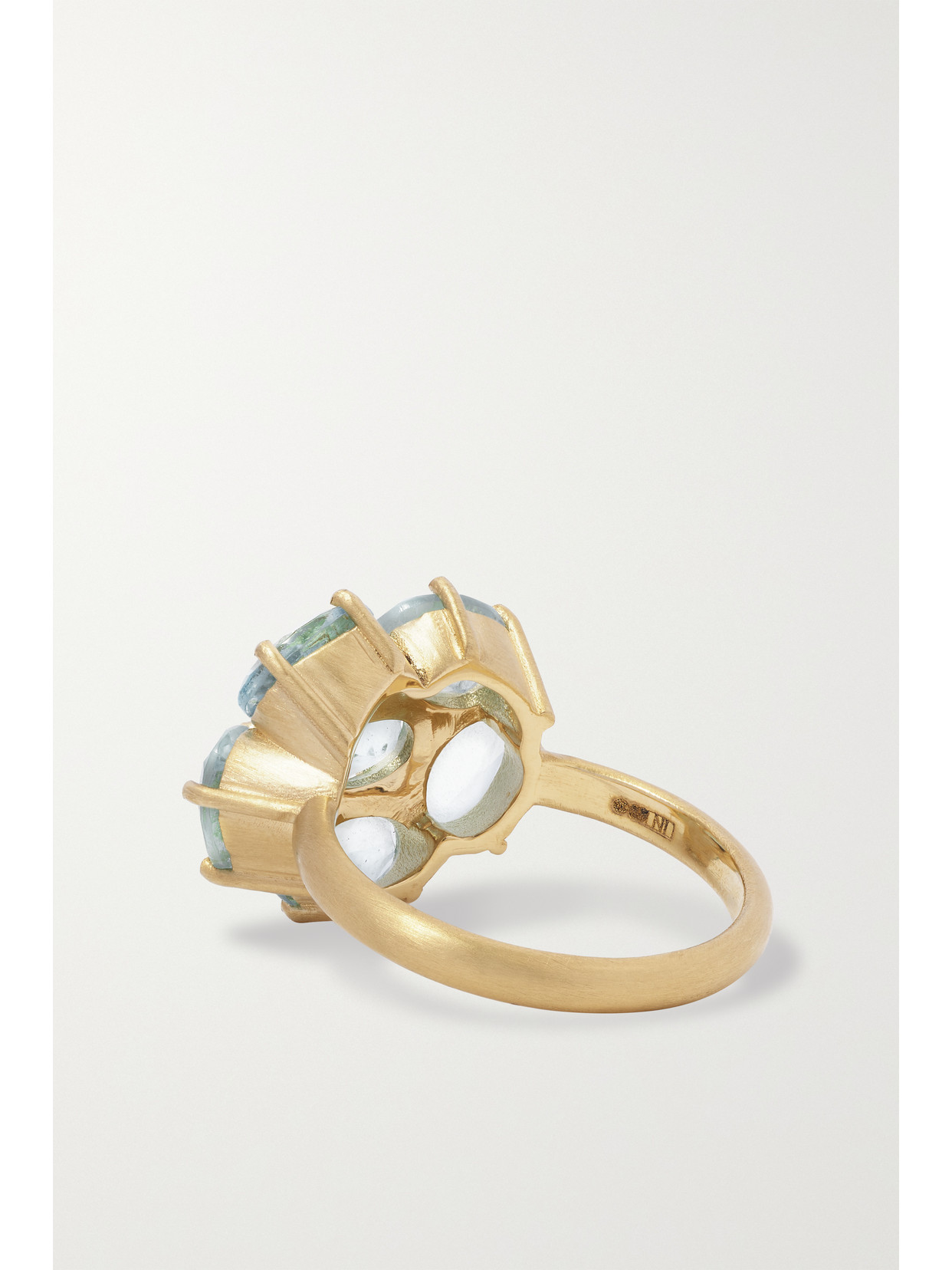 Shop Irene Neuwirth Gemmy Gem 18-karat Gold Aquamarine Ring