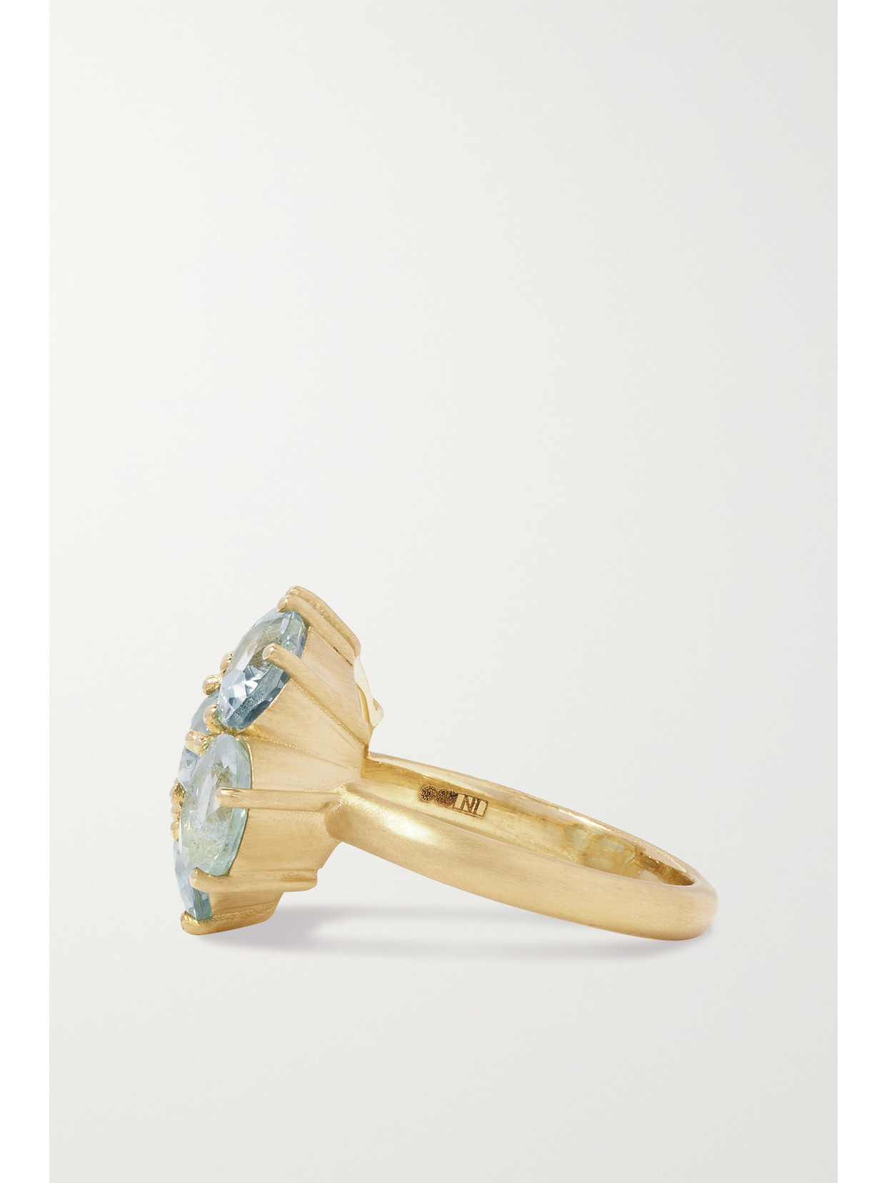 Shop Irene Neuwirth Gemmy Gem 18-karat Gold Aquamarine Ring