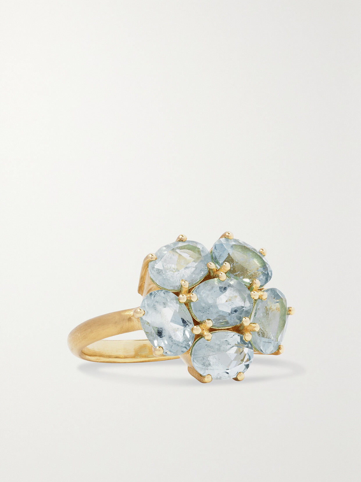 Irene Neuwirth Gemmy Gem 18-karat Gold Aquamarine Ring