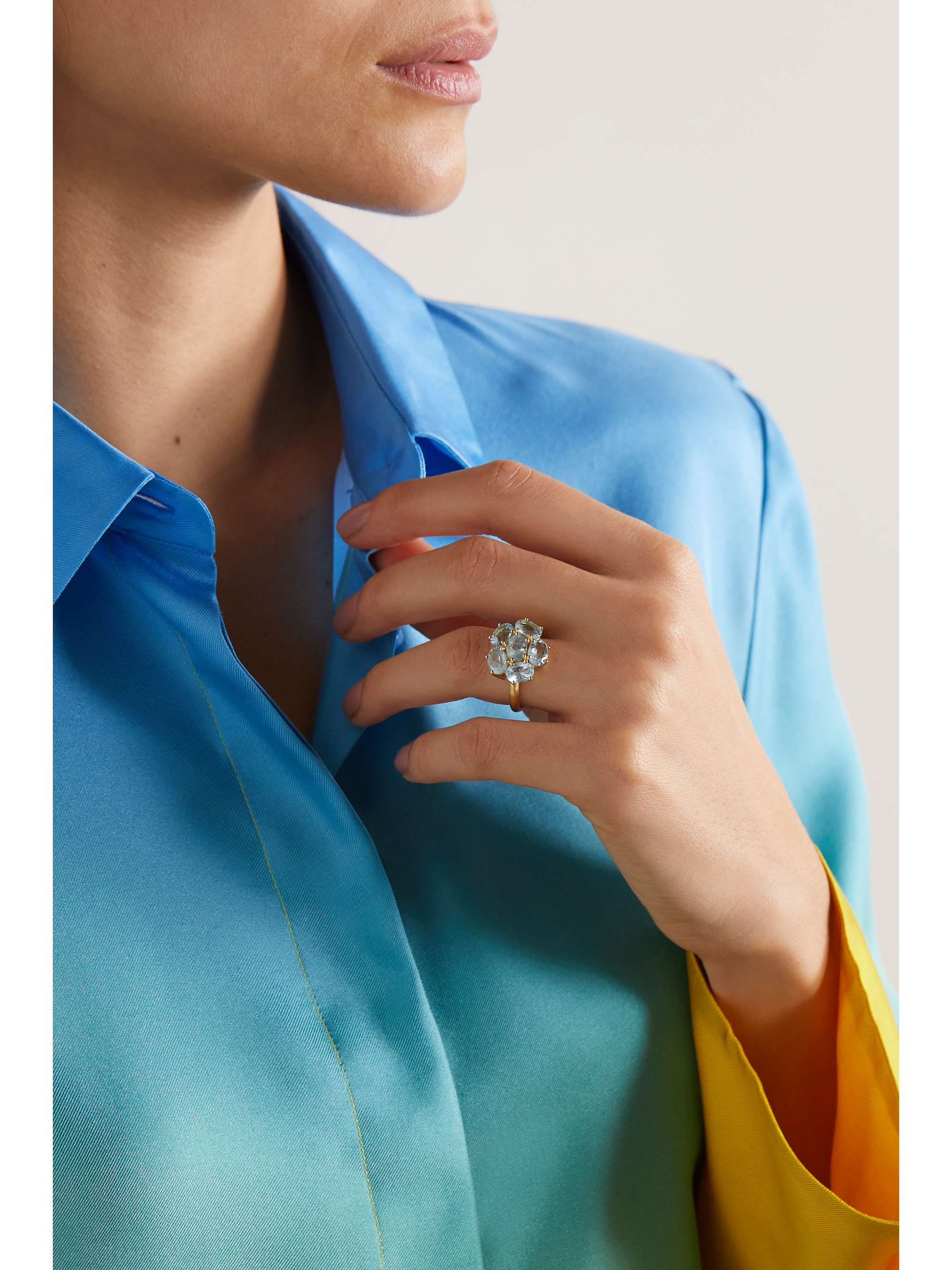 IRENE NEUWIRTH Gemmy Gem 18-karat gold aquamarine ring