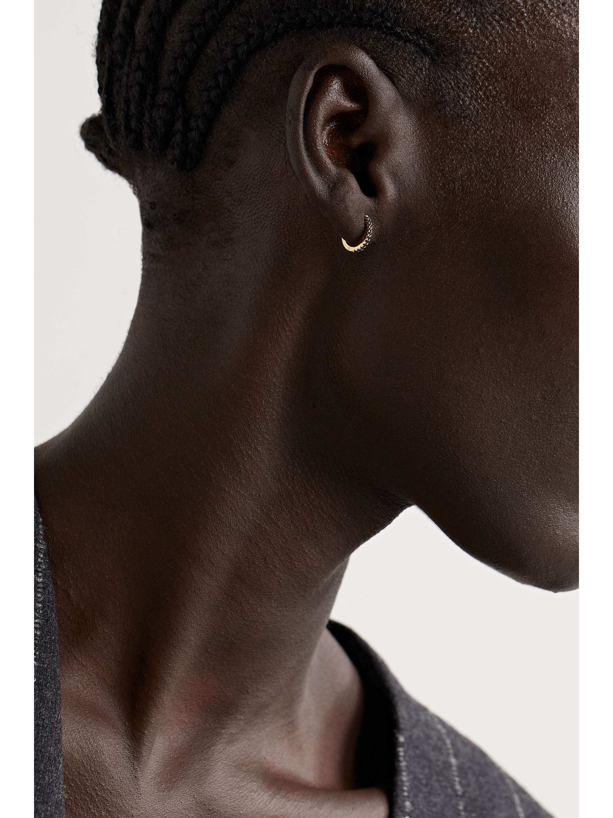 ANITA KO Huggies 18-karat gold sapphire earrings