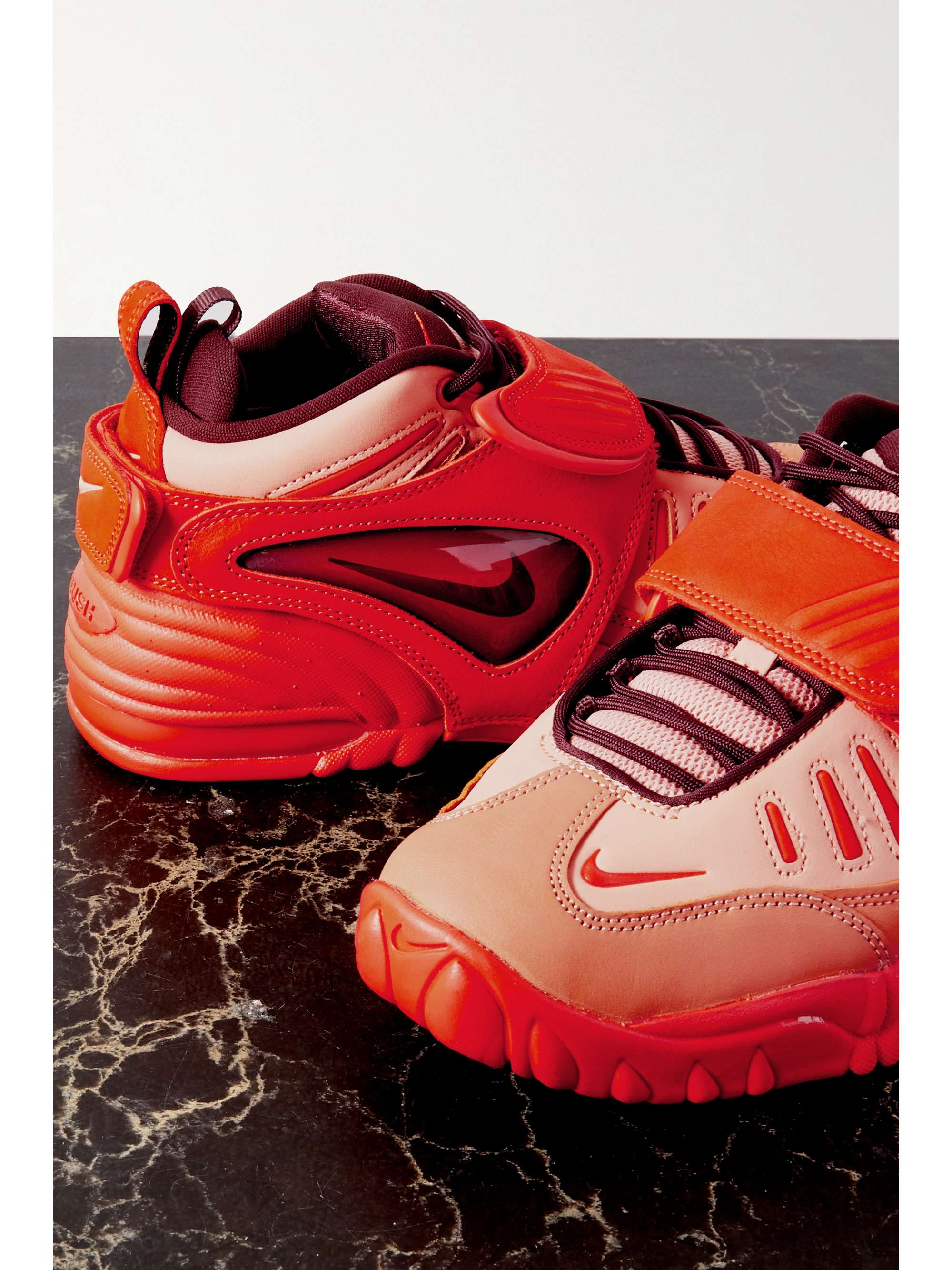 NIKE + Ambush Air Adjust Force leather and mesh sneakers