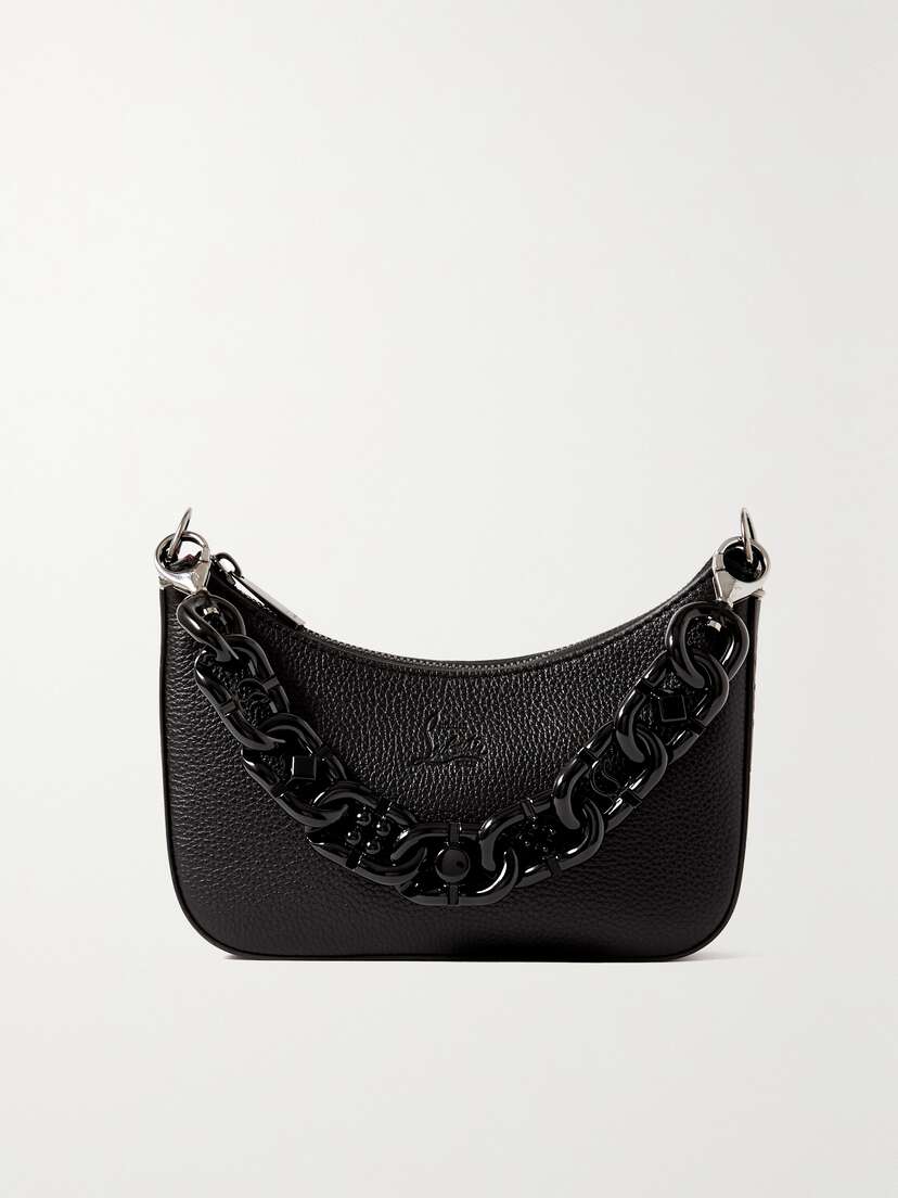 Christian Louboutin Loubila Chain Mini Debossed Textured-leather Shoulder Bag