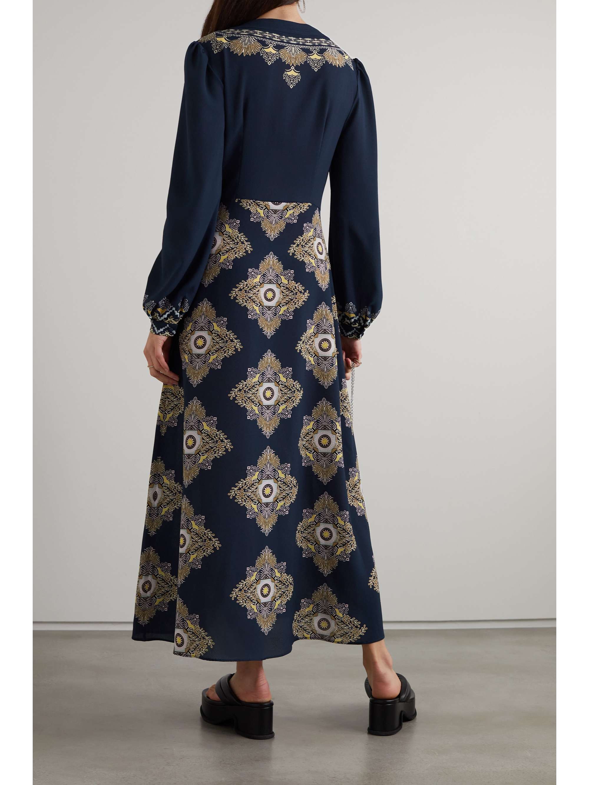 ETRO Printed crepe de chine midi dress