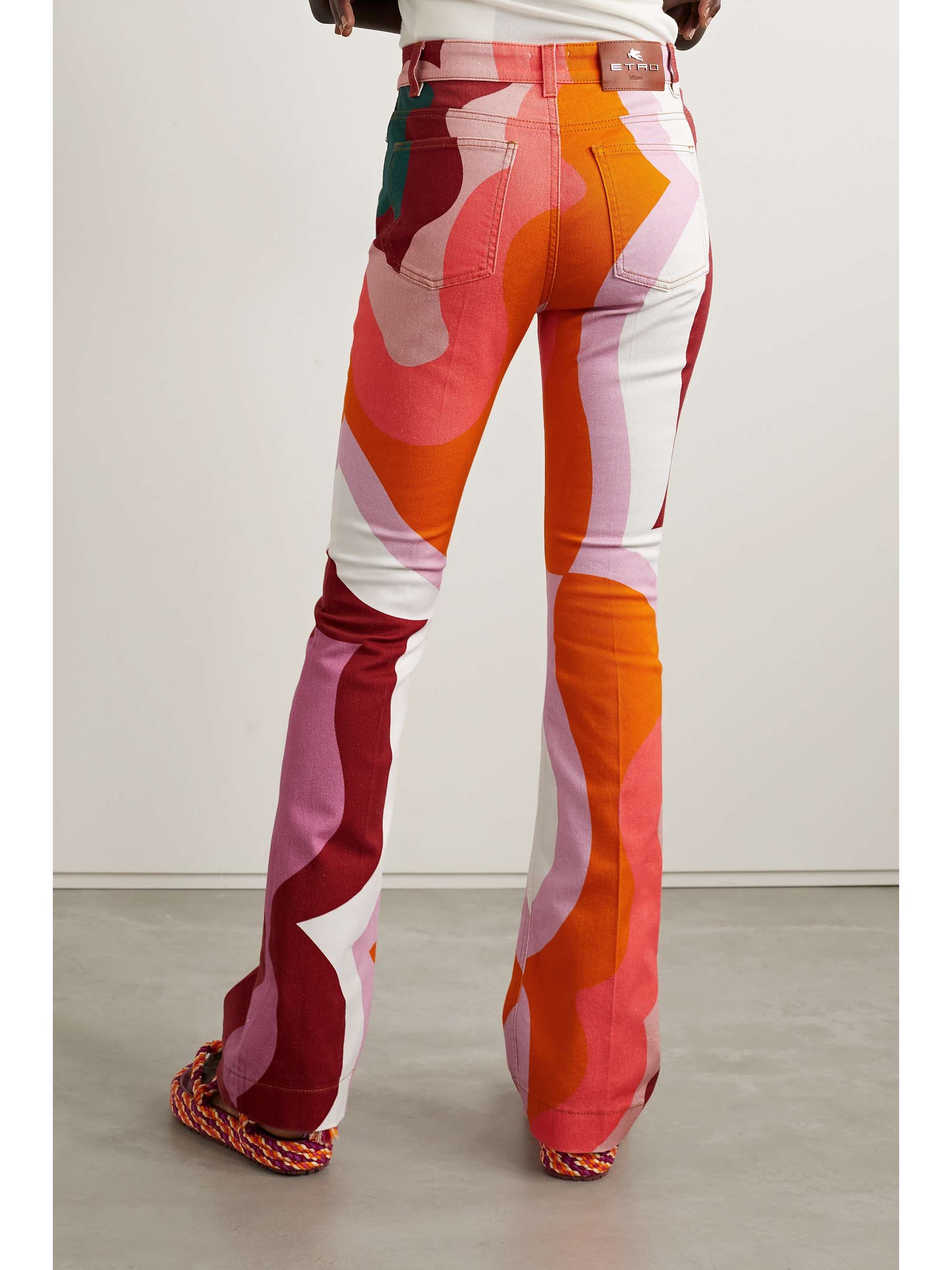 ETRO Printed high-rise flared jeans