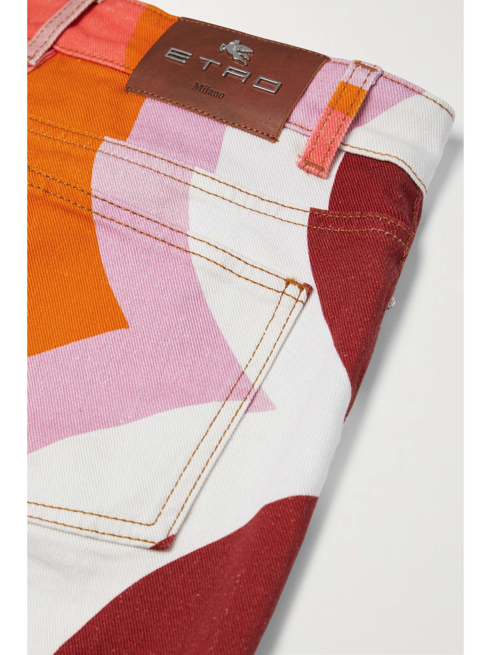 ETRO Printed high-rise flared jeans