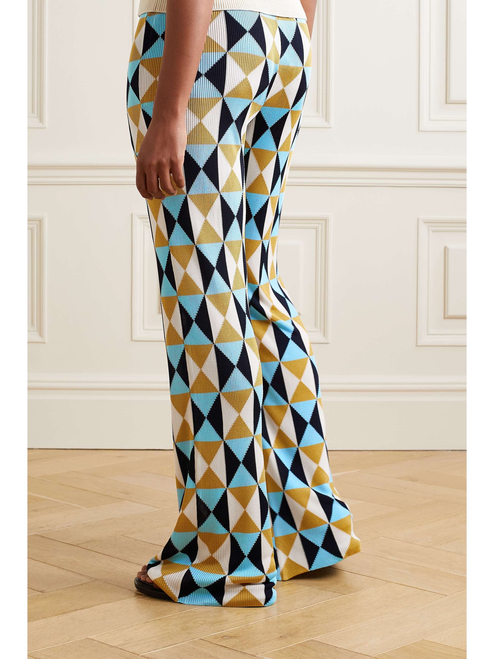 ETRO Jacquard-knit straight-leg pants