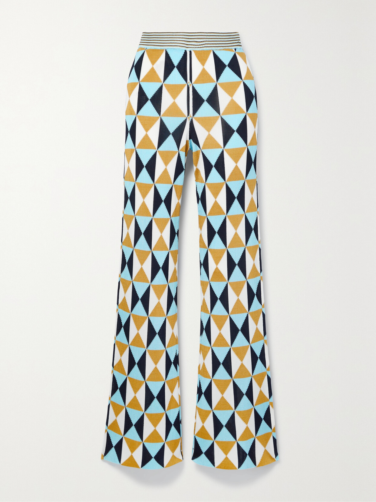 Etro - Jacquard-knit Straight-leg Pants - Yellow