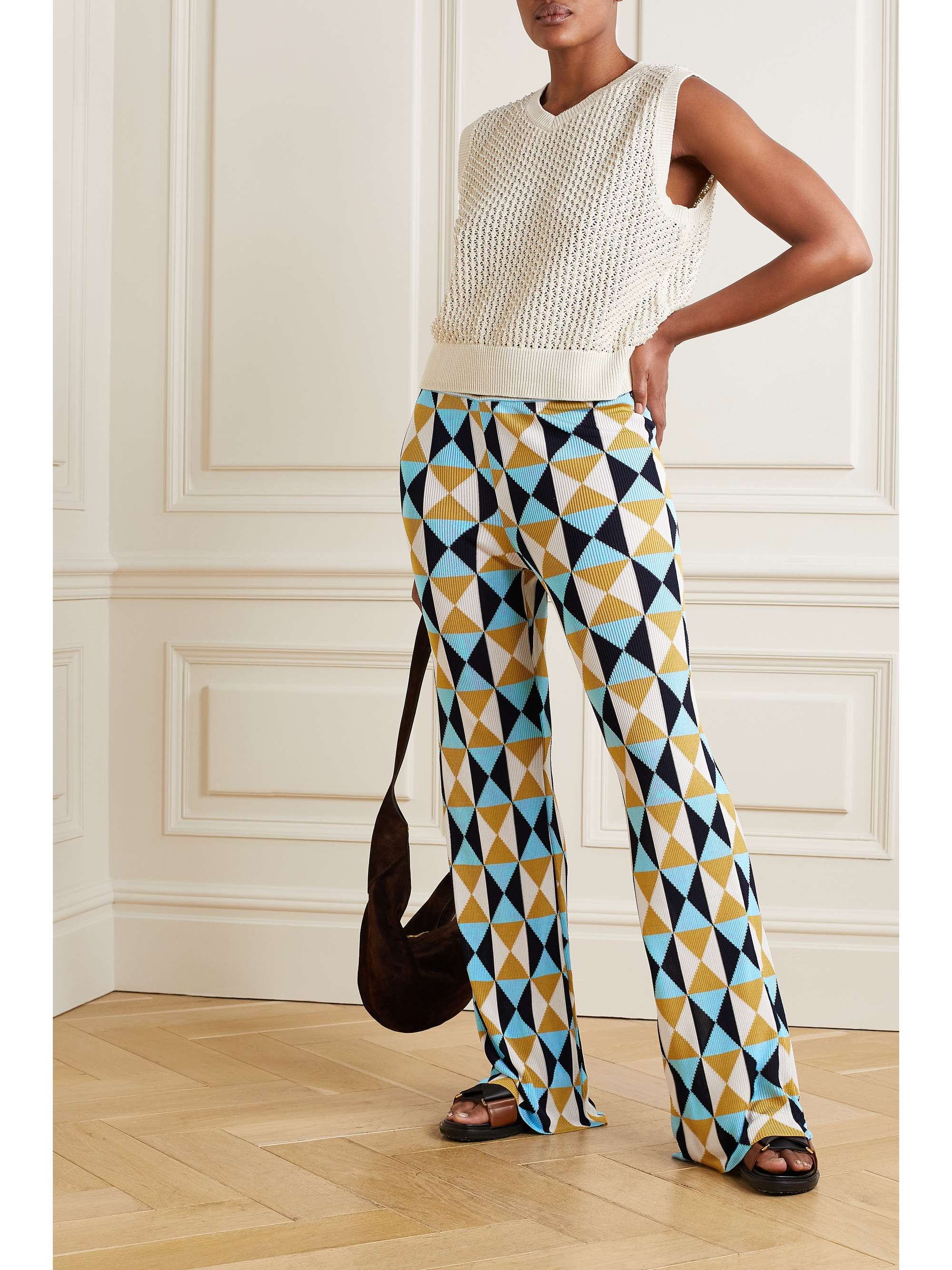 ETRO Jacquard-knit straight-leg pants