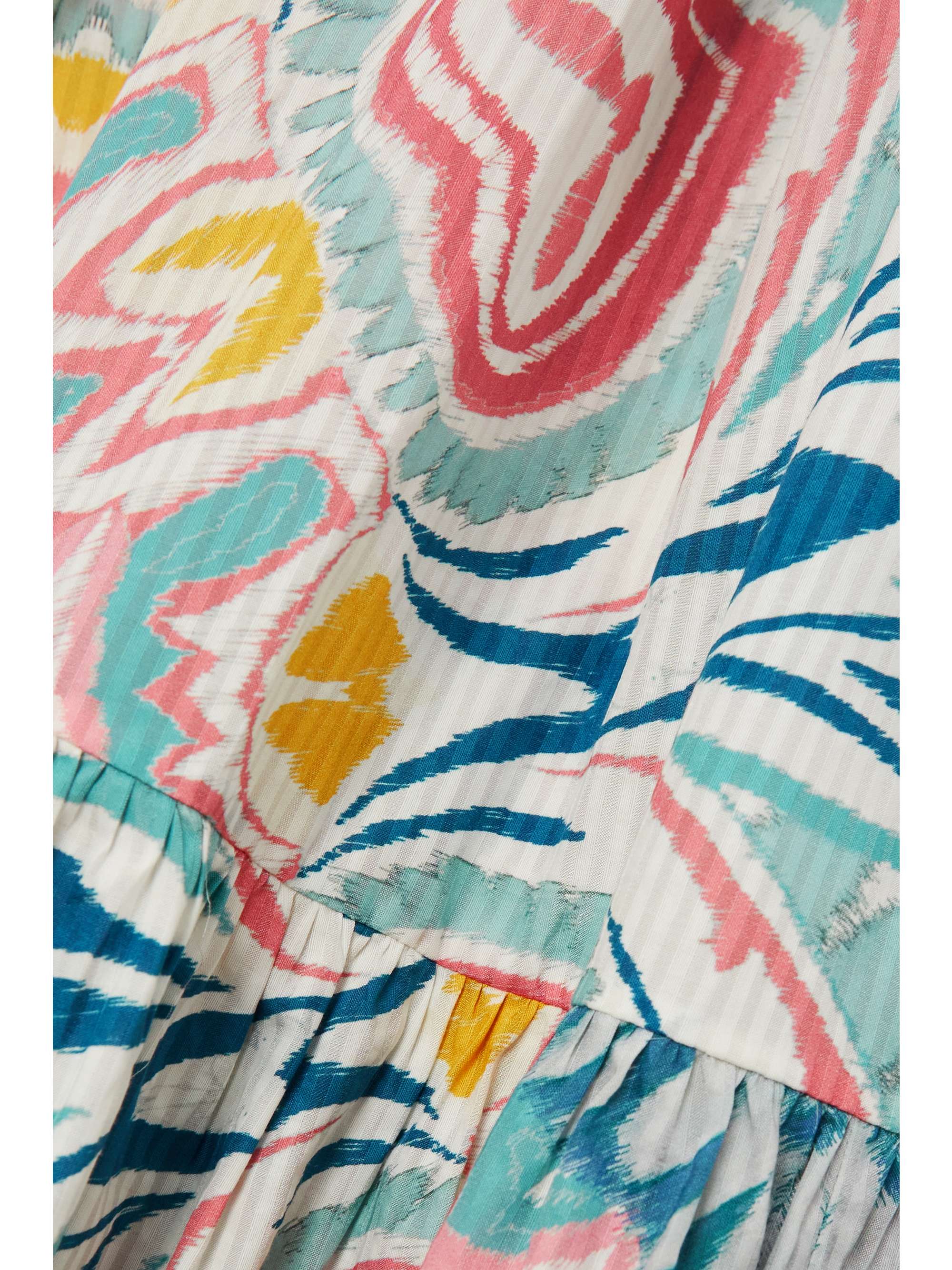 ETRO Printed cotton and silk-blend midi skirt