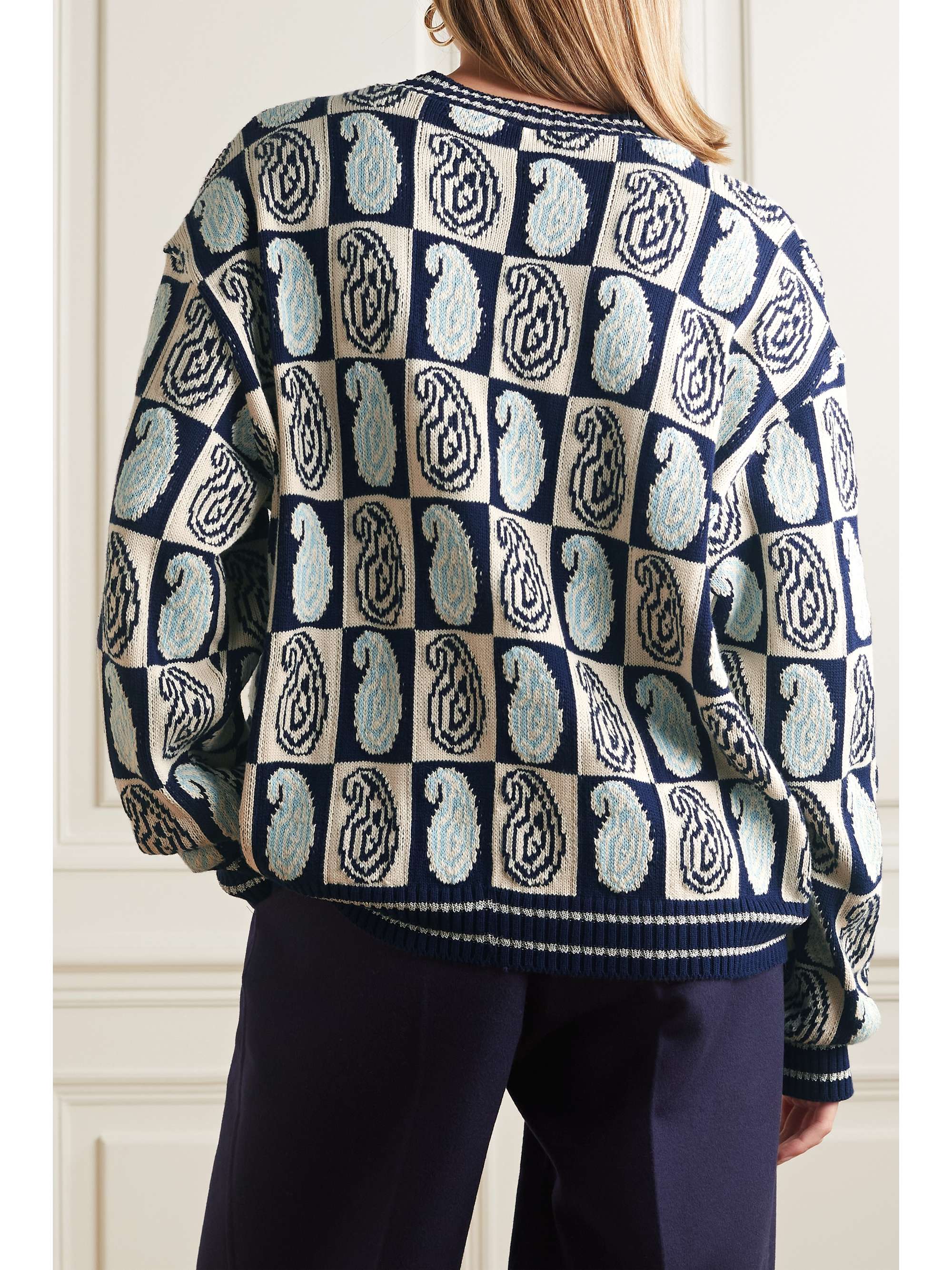 ETRO Cotton-blend jacquard sweater