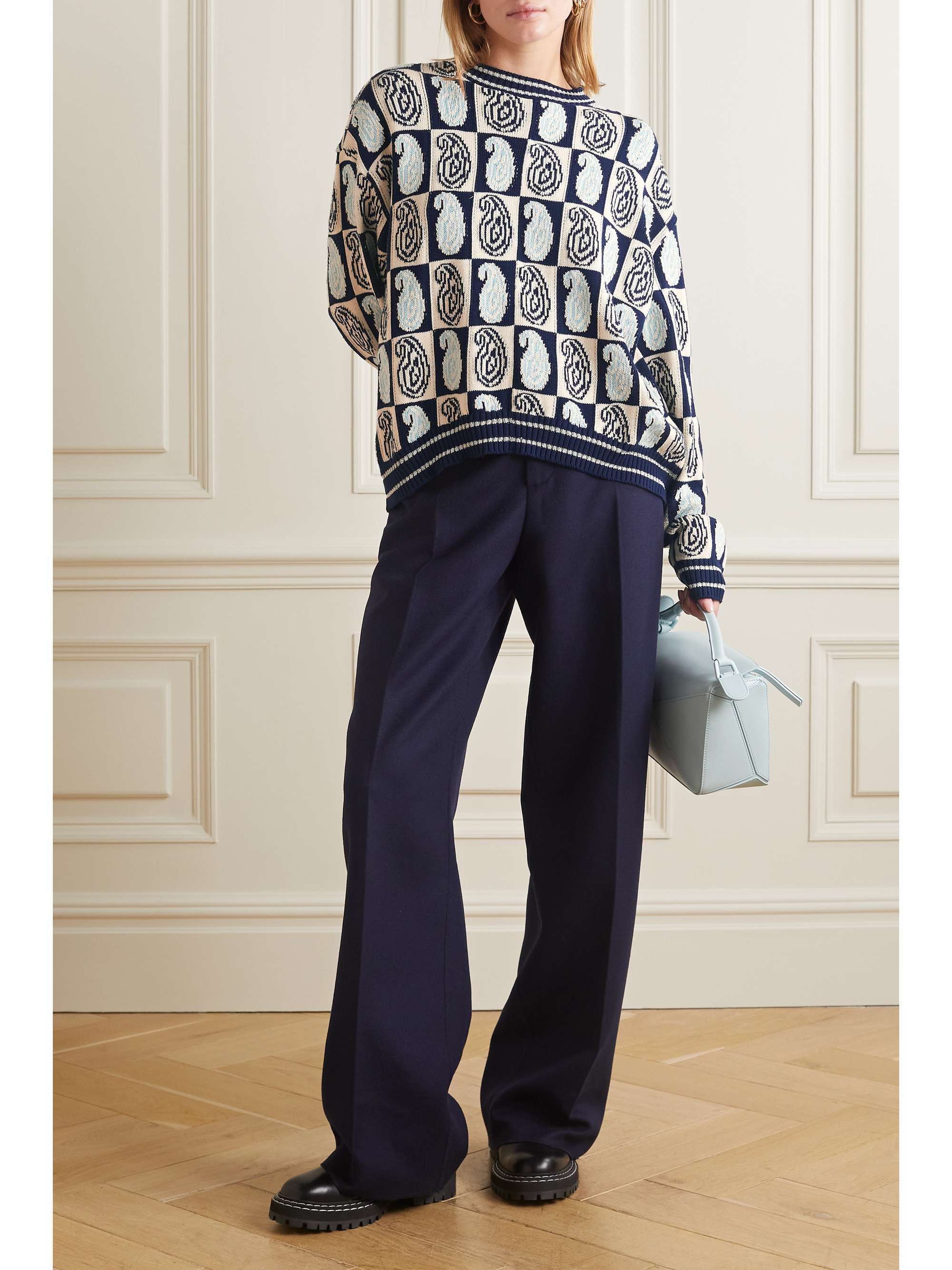 ETRO Cotton-blend jacquard sweater